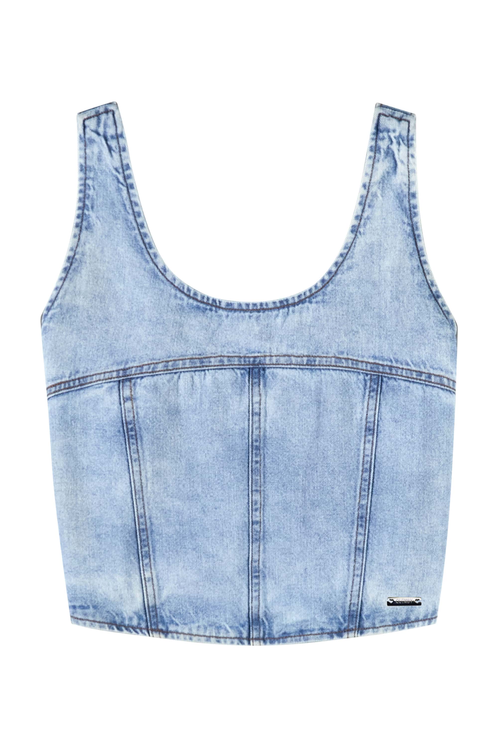 Top Corset Jeans Juvenil (Azul) Gloss - Imagem 8