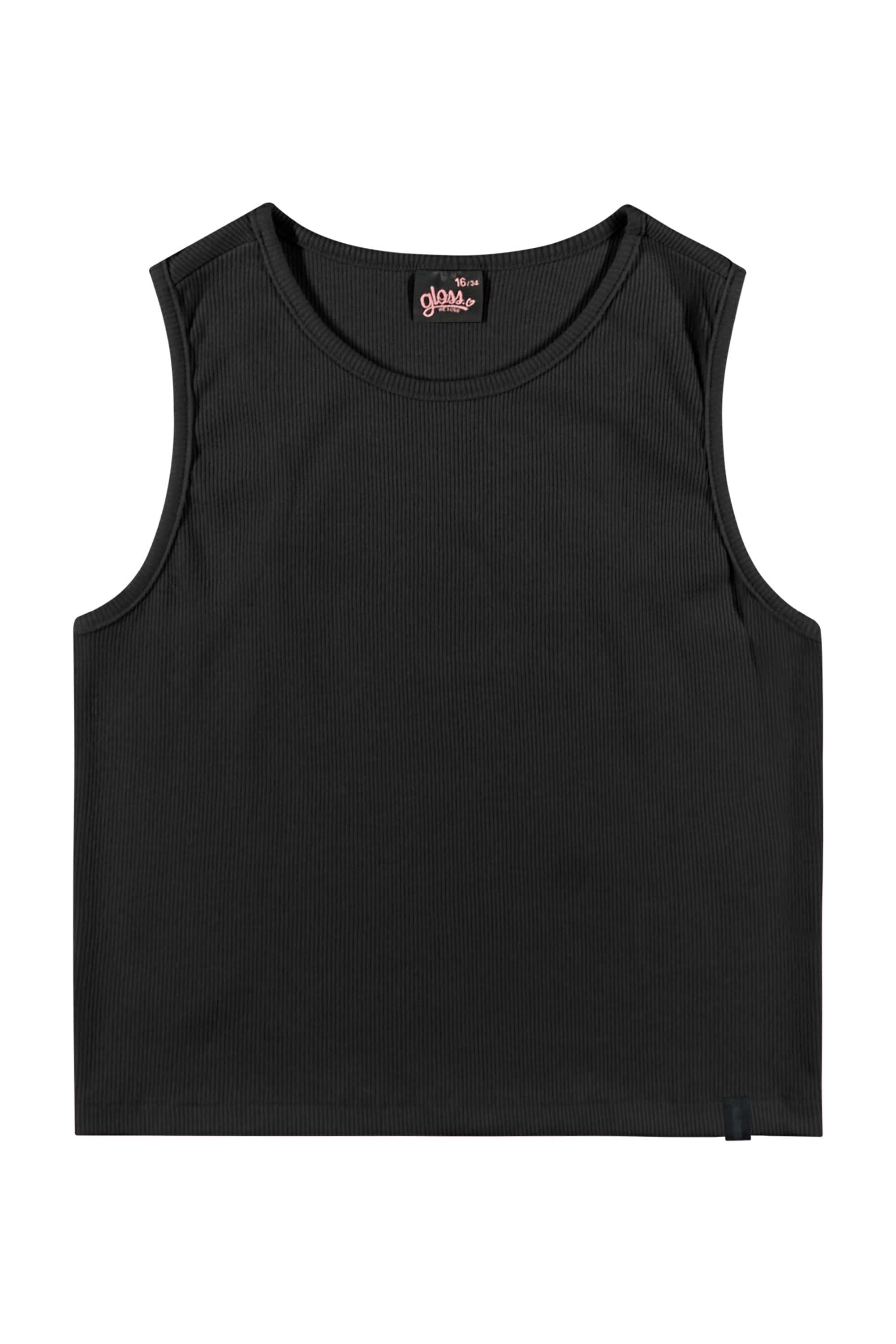Regata Básica Juvenil para Menina (Preto) Gloss - Imagem 3