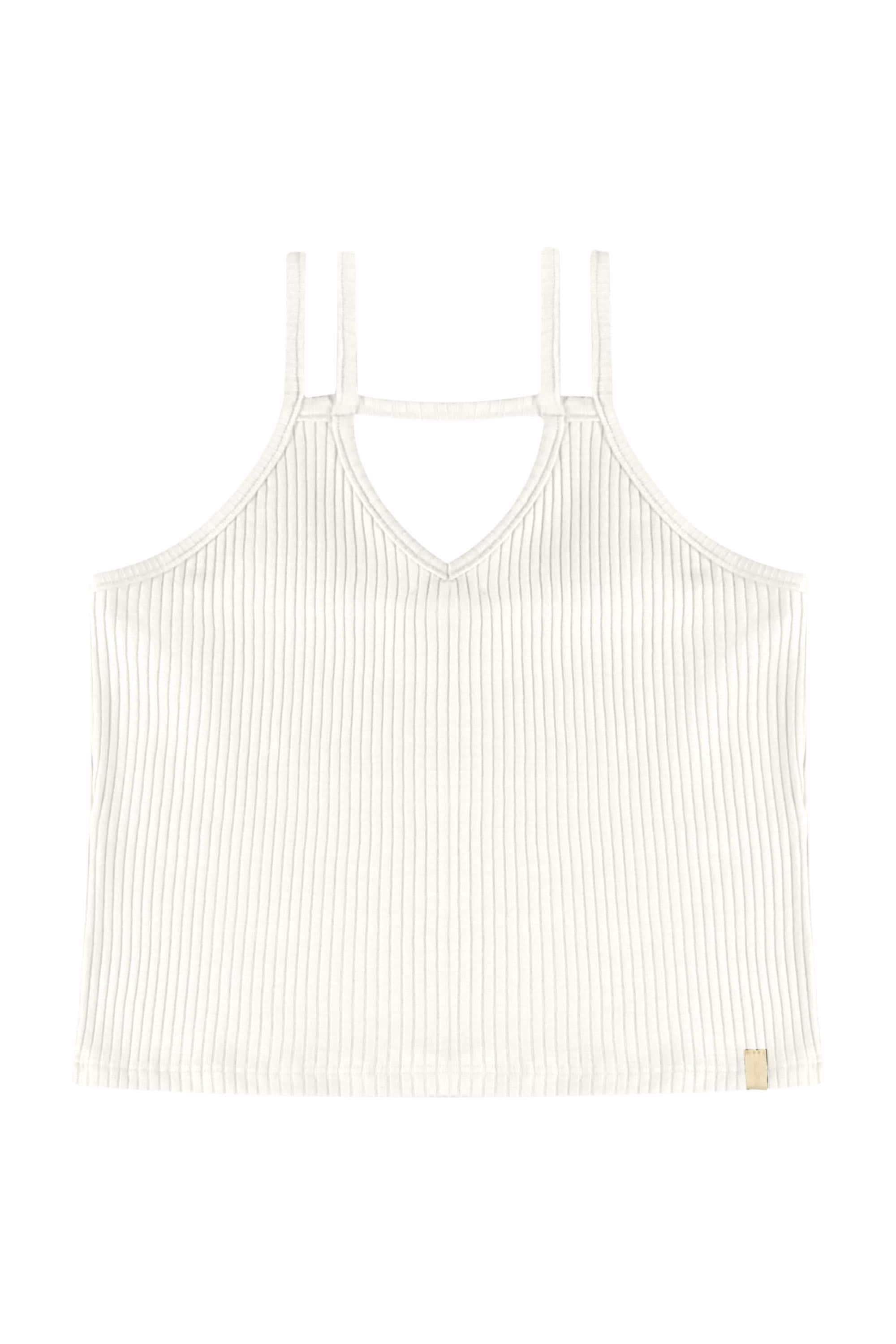 Blusa Juvenil para Menina (Off White) Gloss - Imagem 14
