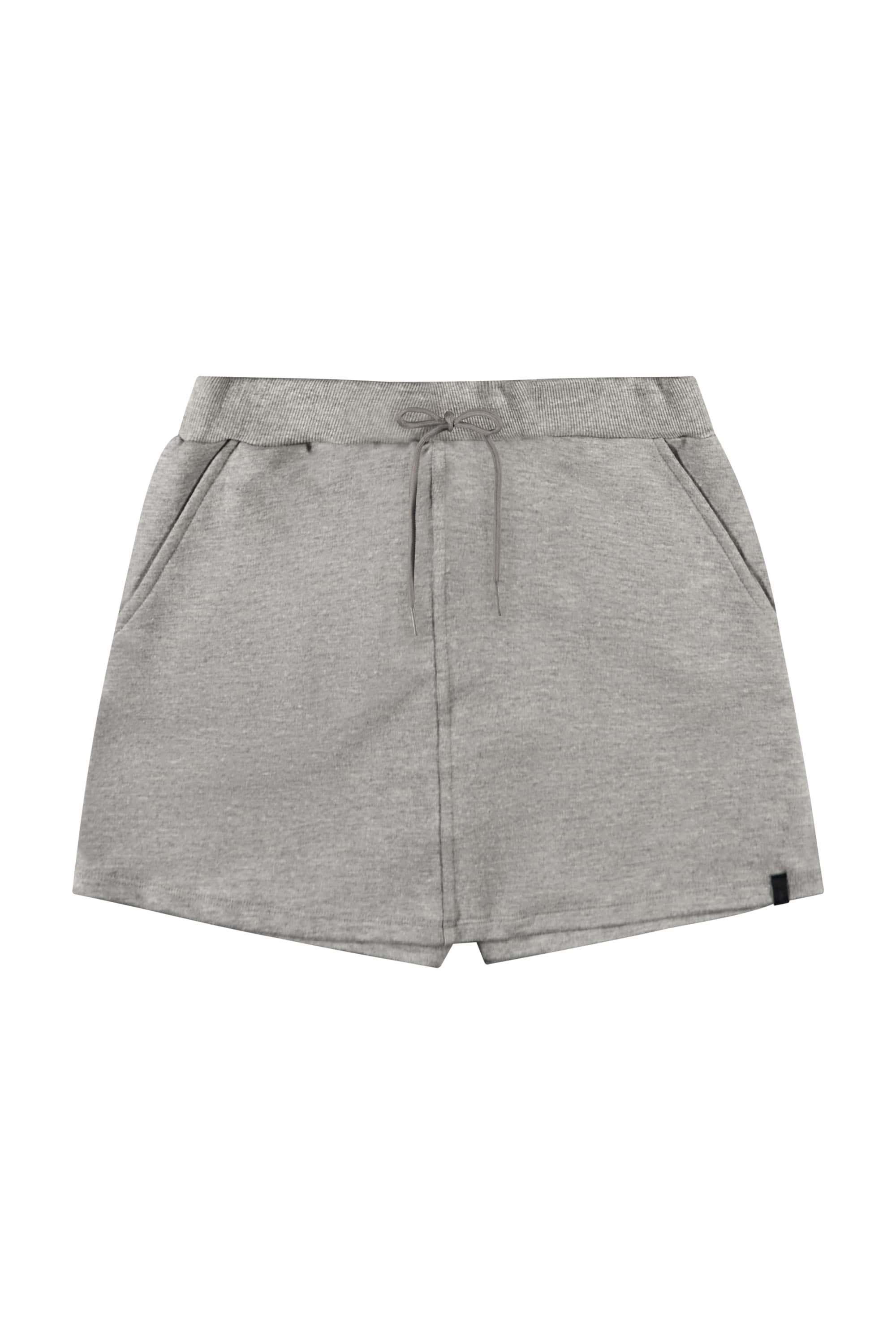 Short-Saia Básico Juvenil (Cinza) Gloss