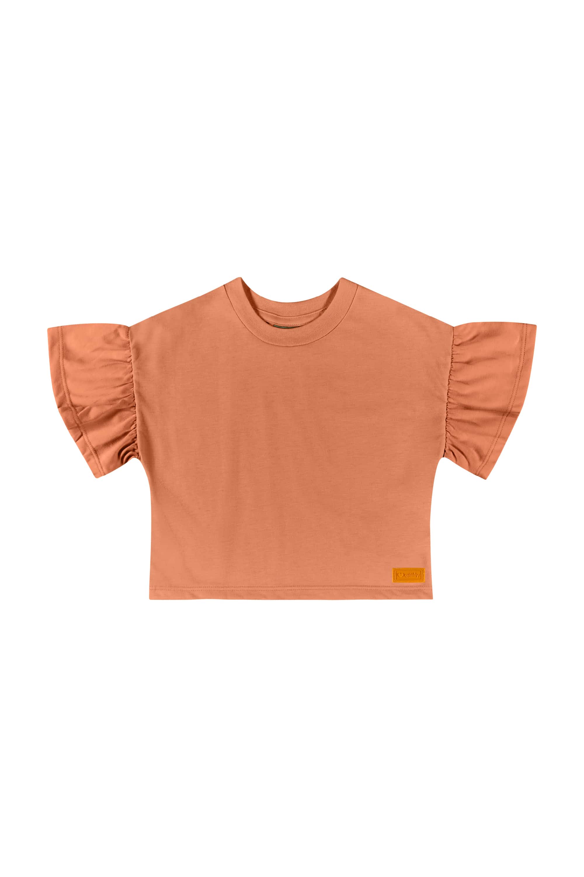 Cropped Básico Infantil Feminino (Laranja) Quimby - Imagem 5