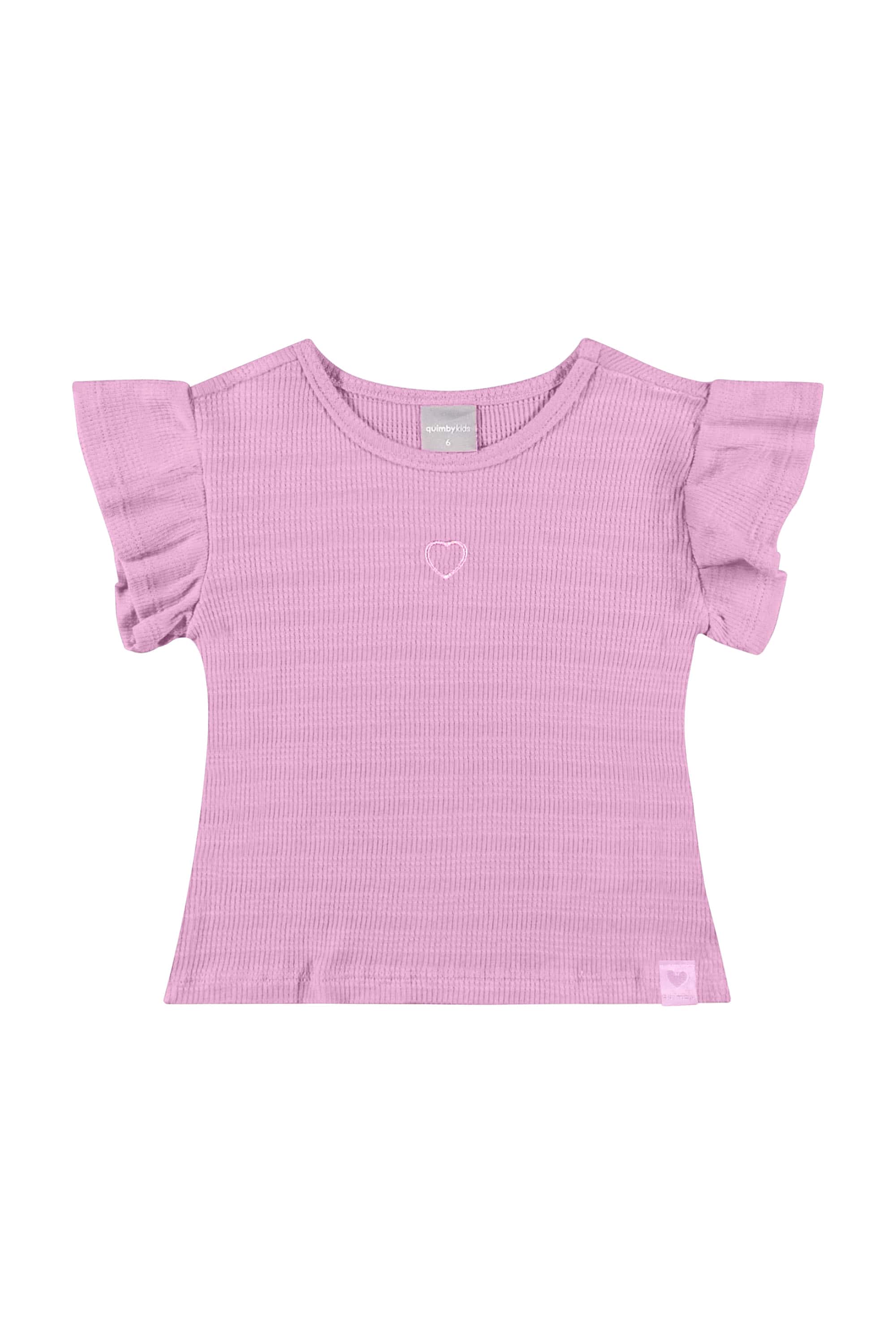 Blusa Básica Infantil para Menina (Roxo) Quimby - Imagem 4