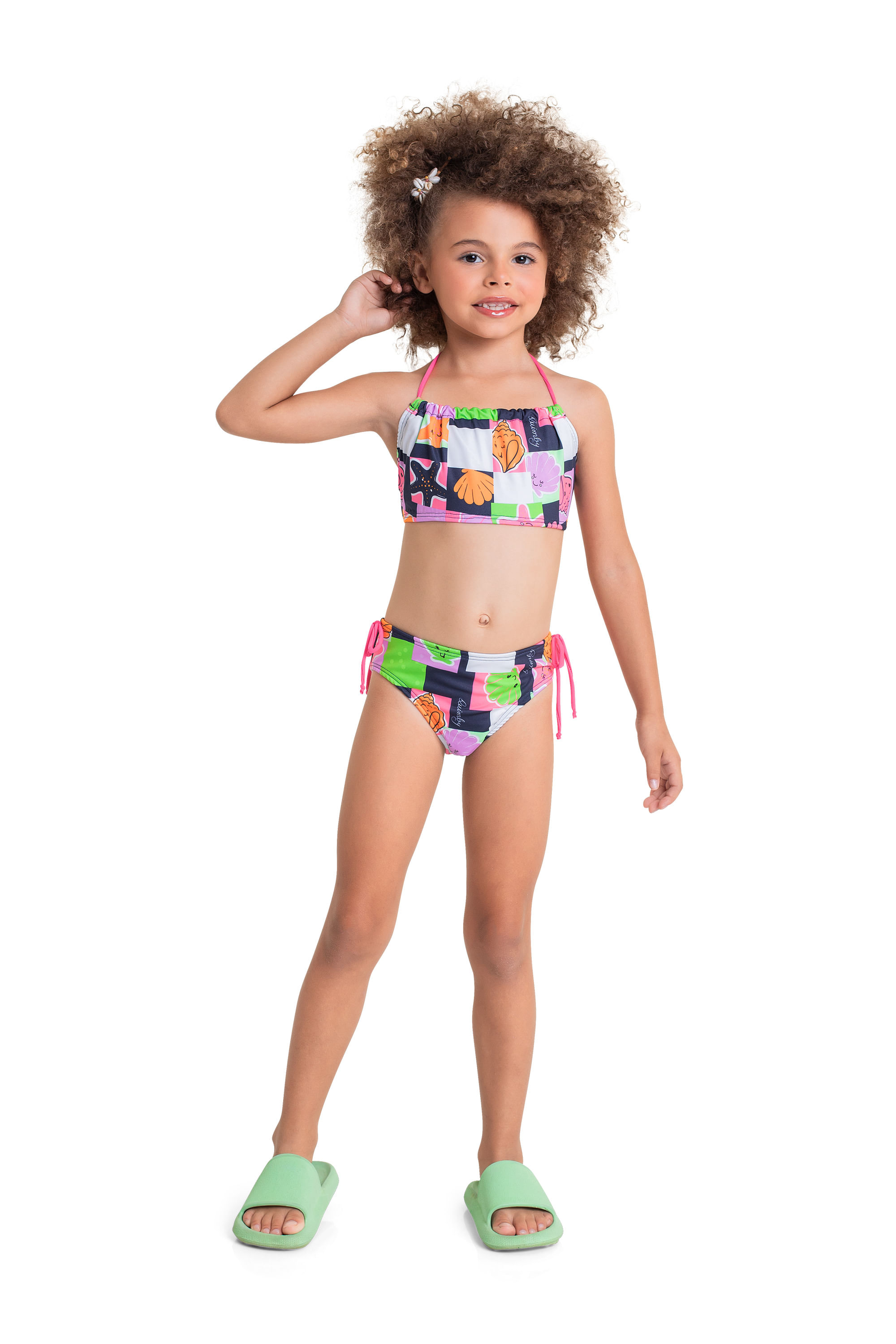 Biquíni para Menina com FPS +50 (Azul Marinho) Quimby - Imagem 5