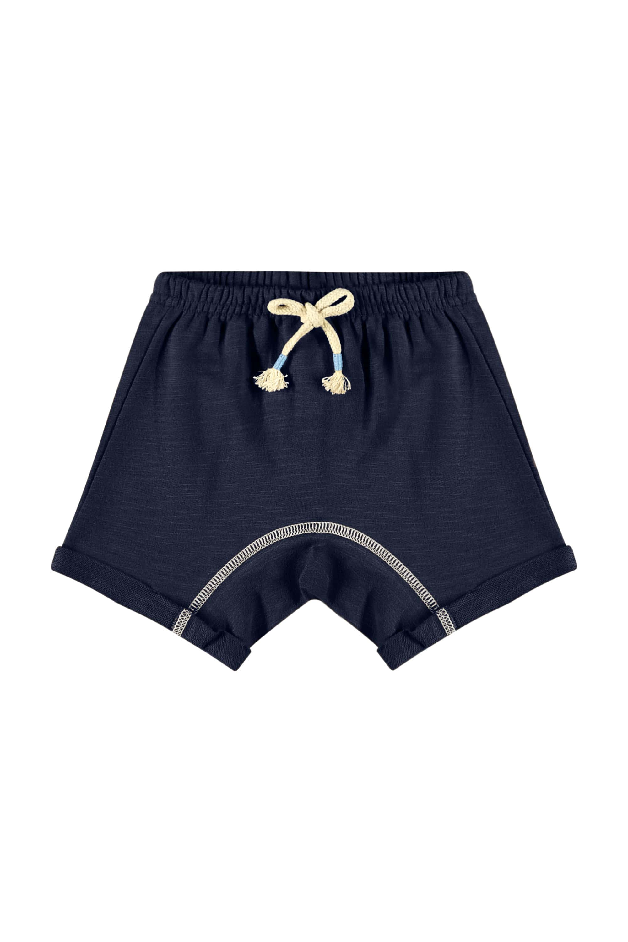 Conjunto com Camiseta e Short em Moletom para Bebê Menino (Azul) Quimby - Imagem 9