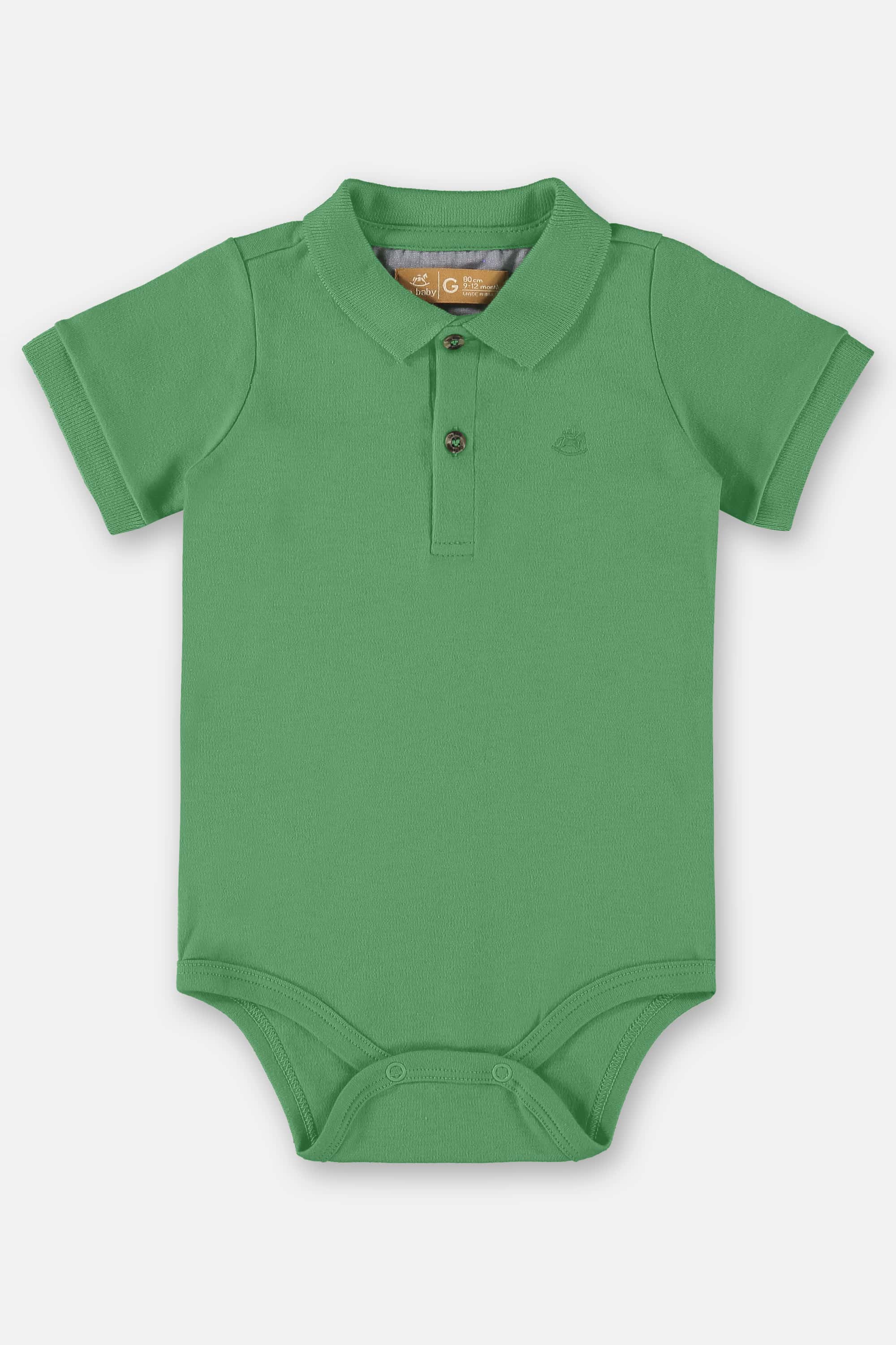 Body Polo em Suedine para Bebê Menino (Verde) Up Baby