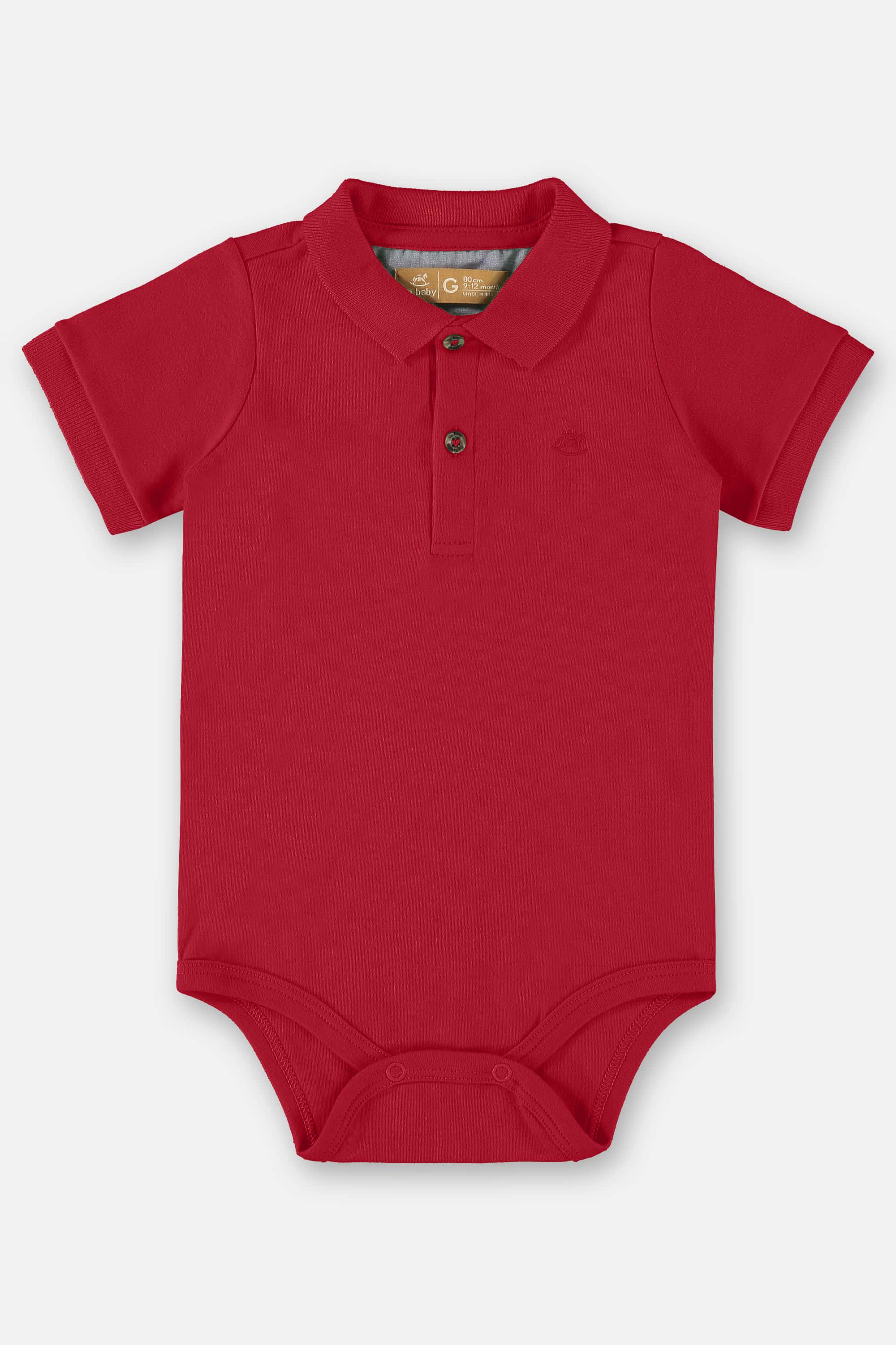 Body Polo em Suedine para Bebê Menino (Vermelho) Up Baby