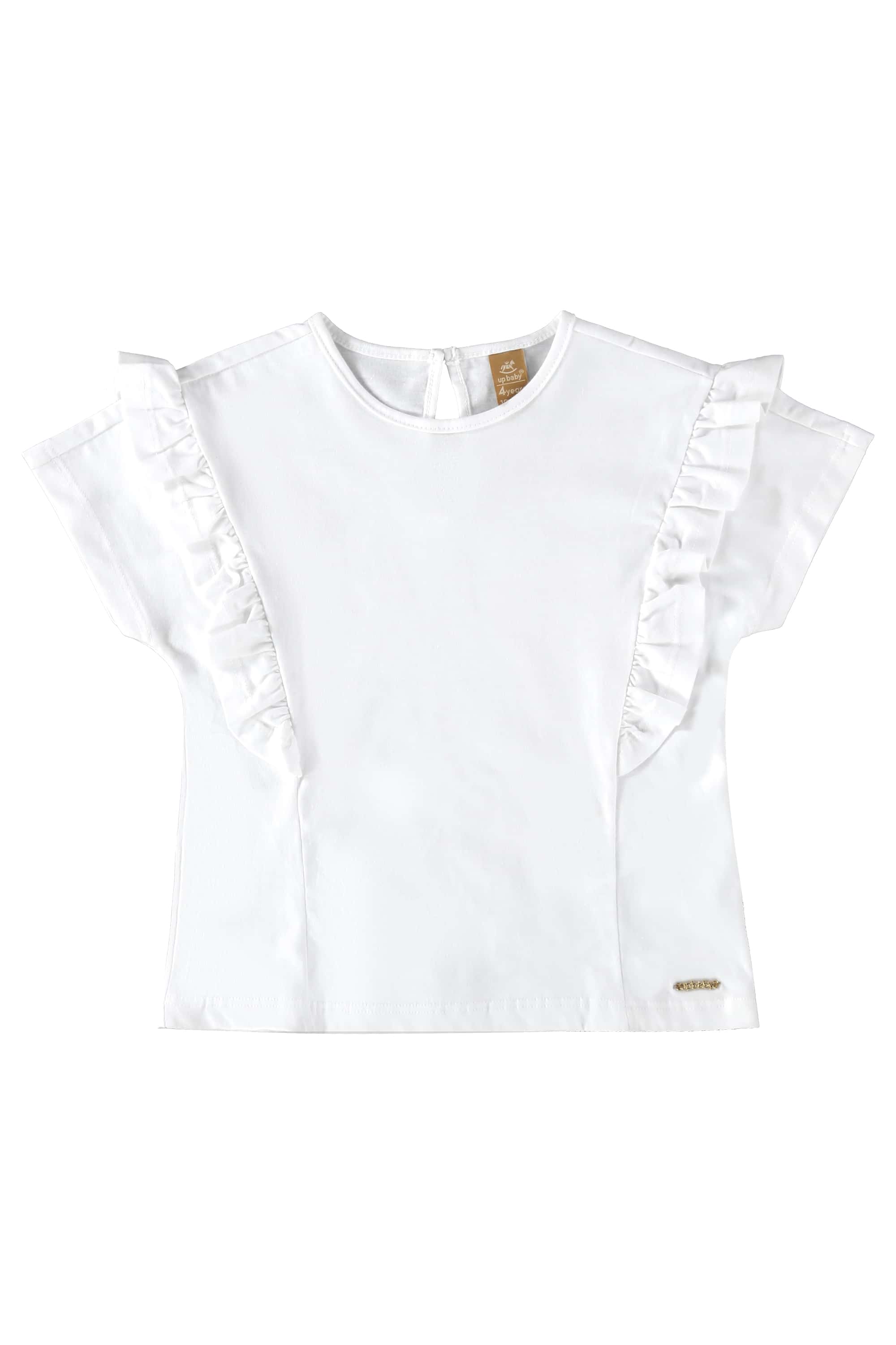 Blusa Infantil Básica em Meia Malha (Branco) Up Baby - Imagem 7