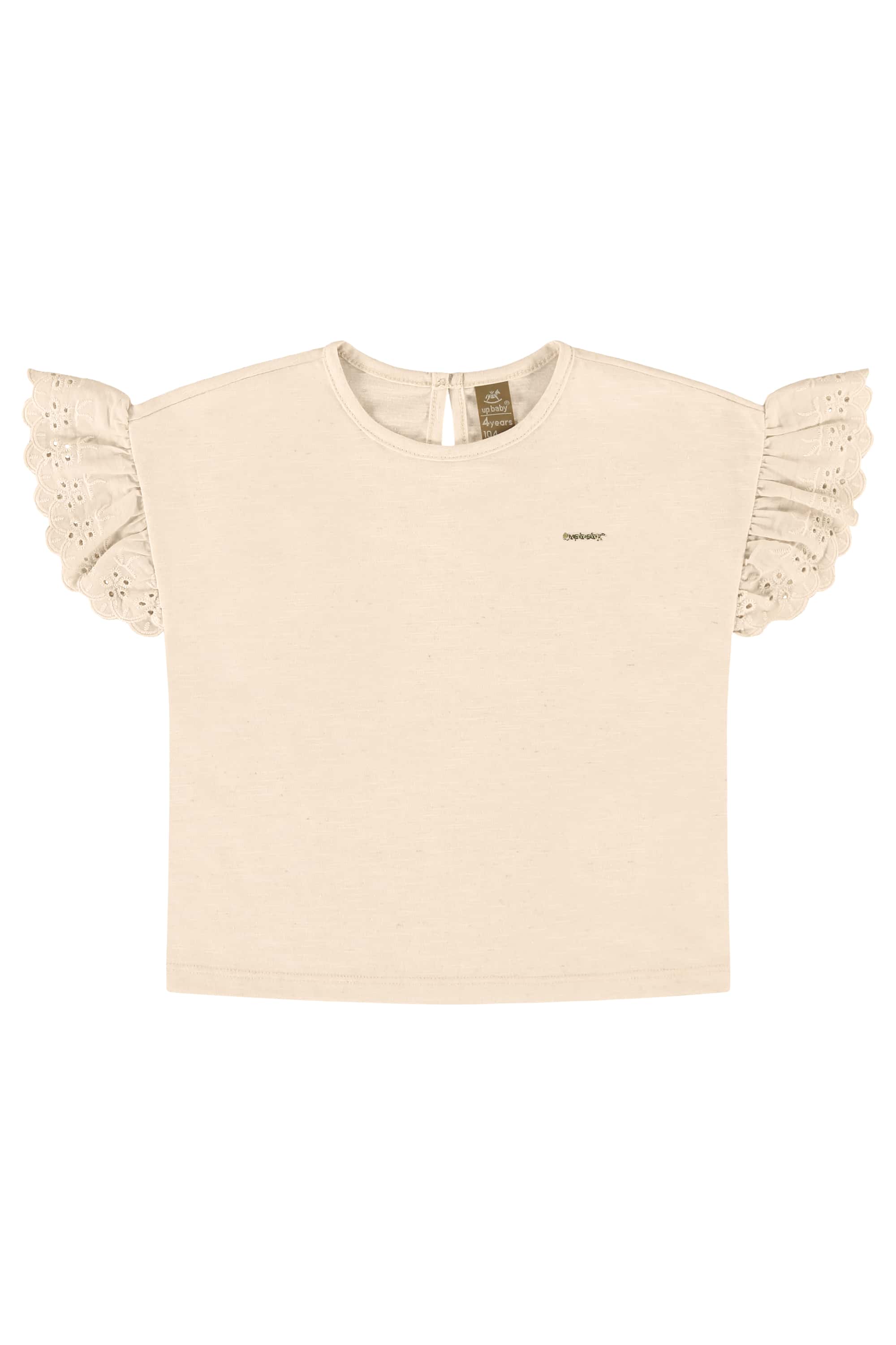 Blusa Infantil em Meia Malha Flamê (Bege) Up Baby