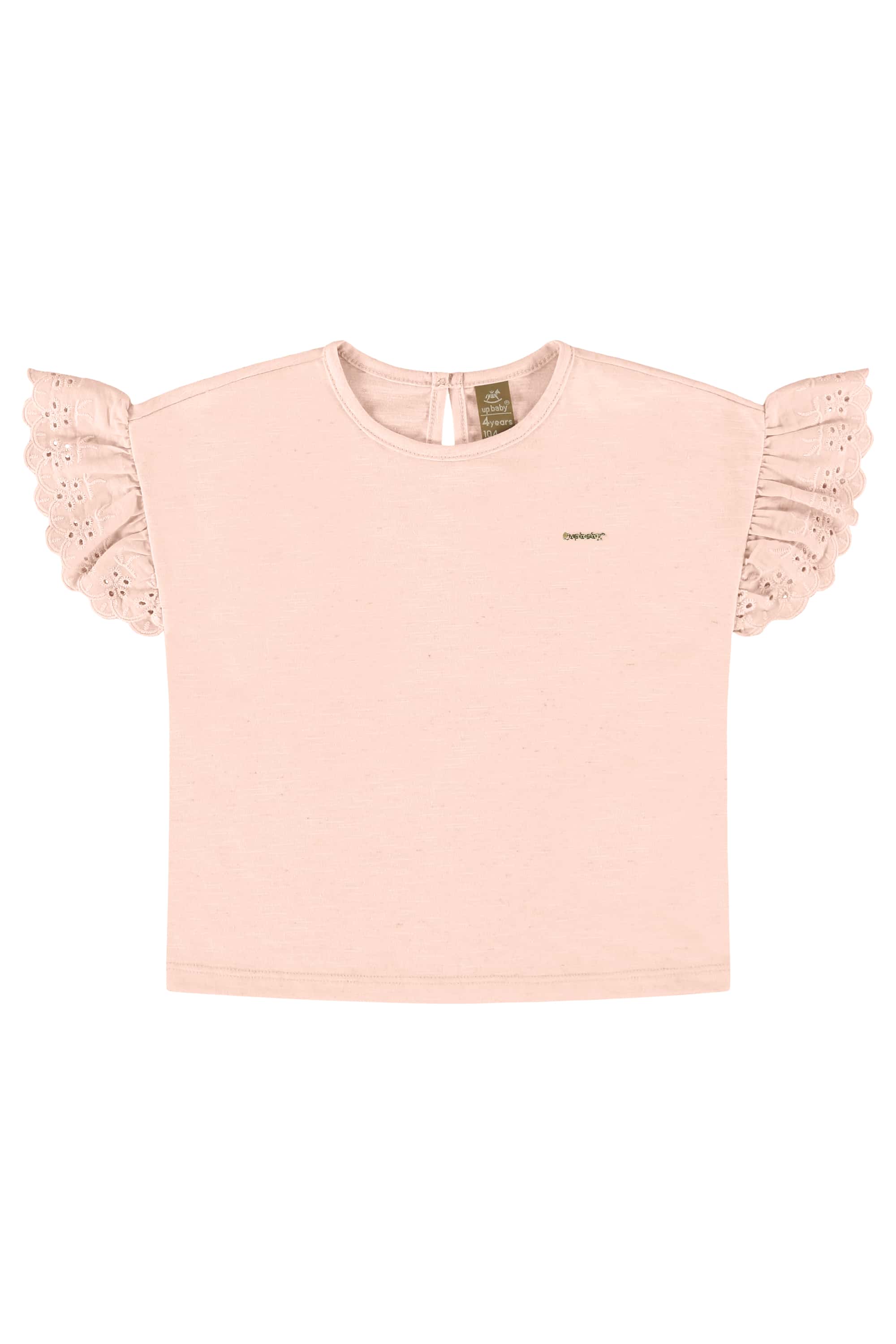 Blusa Infantil em Meia Malha Flamê (Rosa Claro) Up Baby