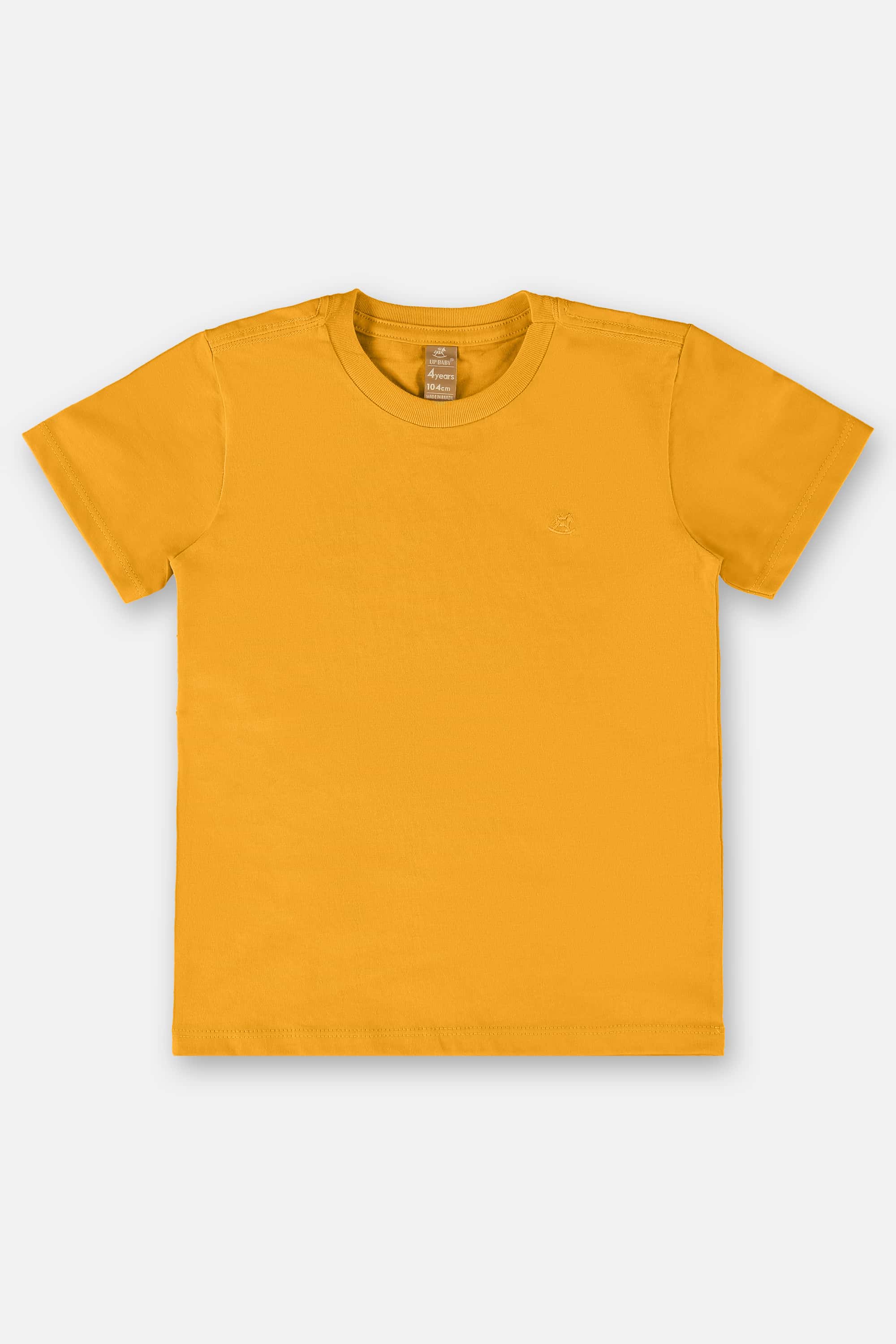 Camiseta Infantil para Menino em Meia Malha (Amarelo) Up Baby