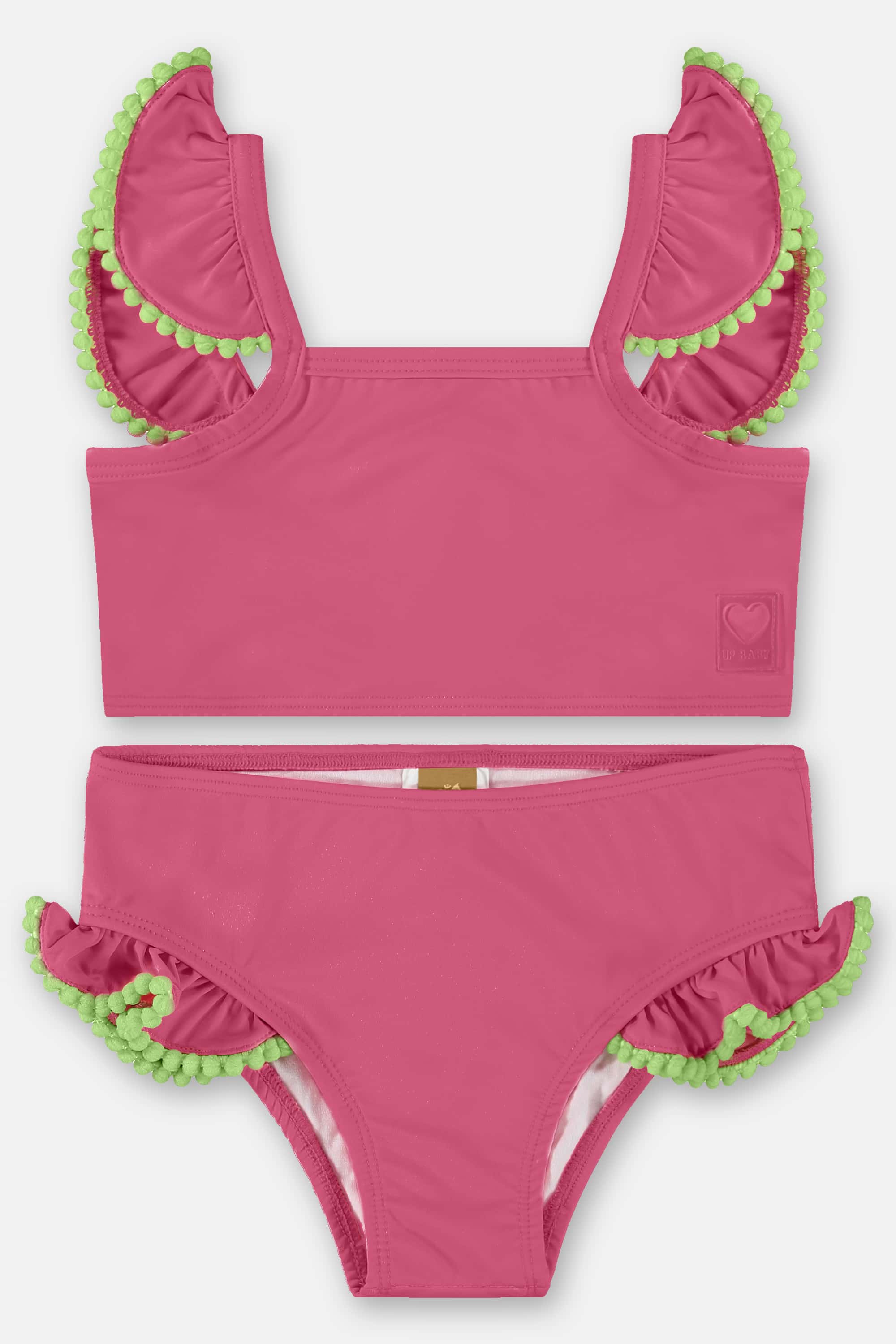 Biquíni Infantil com Top e Calcinha FPS+50 (Rosa Pink Neon) Up Baby