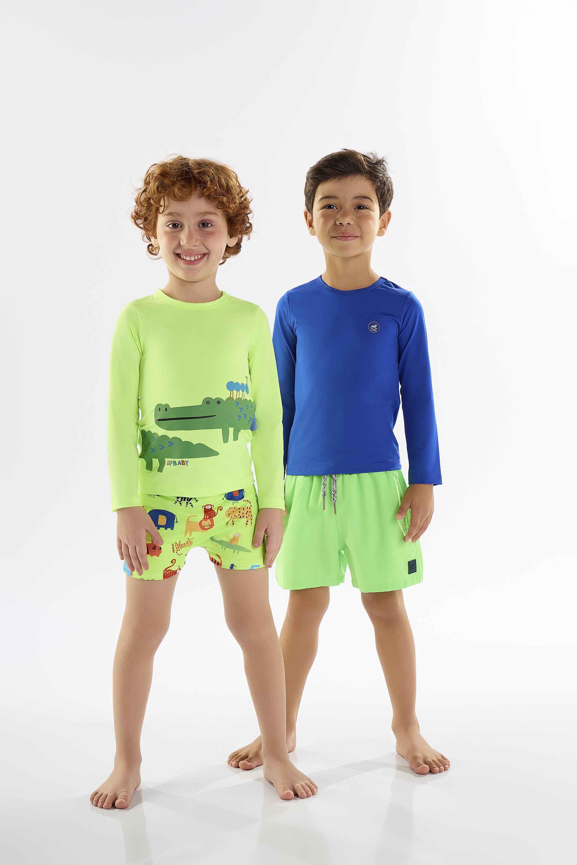 Camiseta Unissex Infantil em Malha com FPS+50 (Azul) Up Baby - Imagem 45