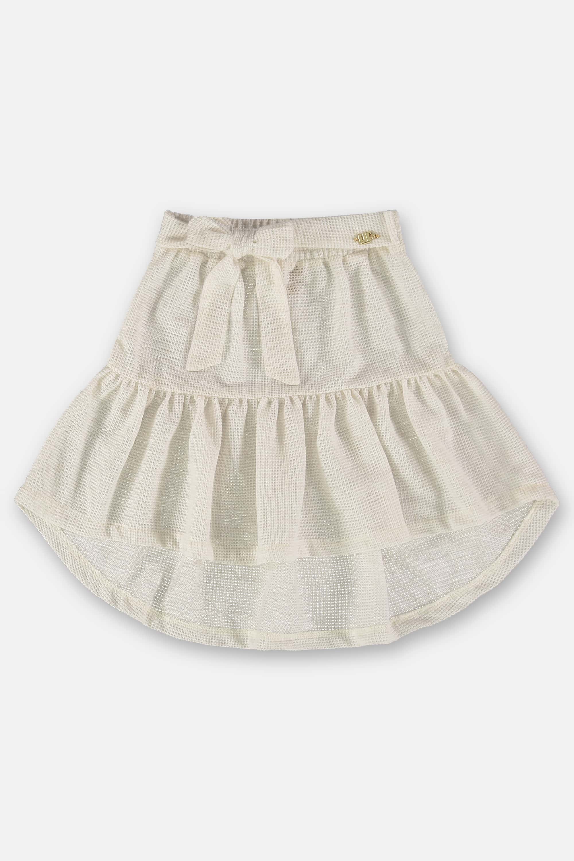 Saia Infantil em Tricot Linho (Bege) Up Baby - Imagem 7