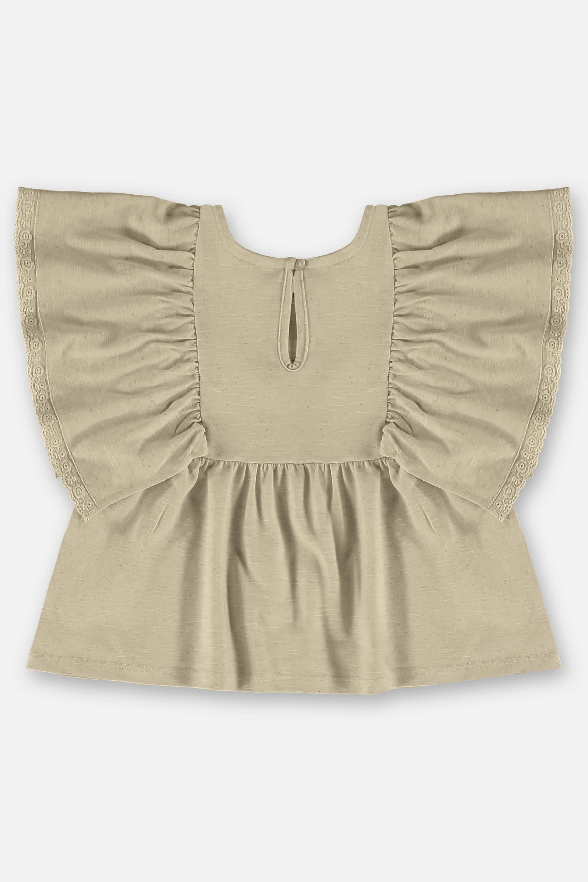 Blusa Infantil em Meia Malha Linho Flamê (Bege) Up Baby - Imagem 15