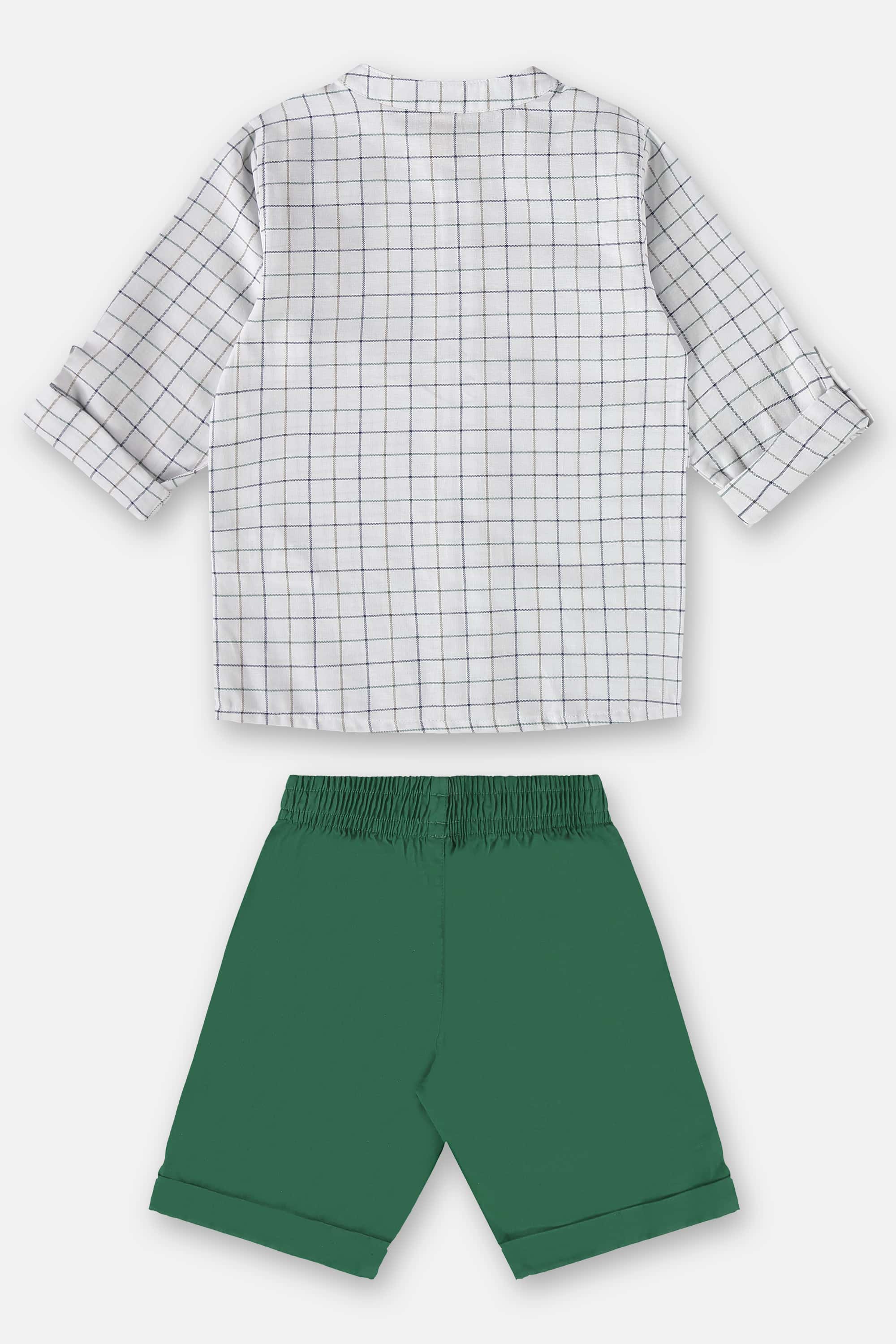 Conjunto Infantil para Menino com Camisa e Bermuda (Branco) Up Baby - Imagem 47