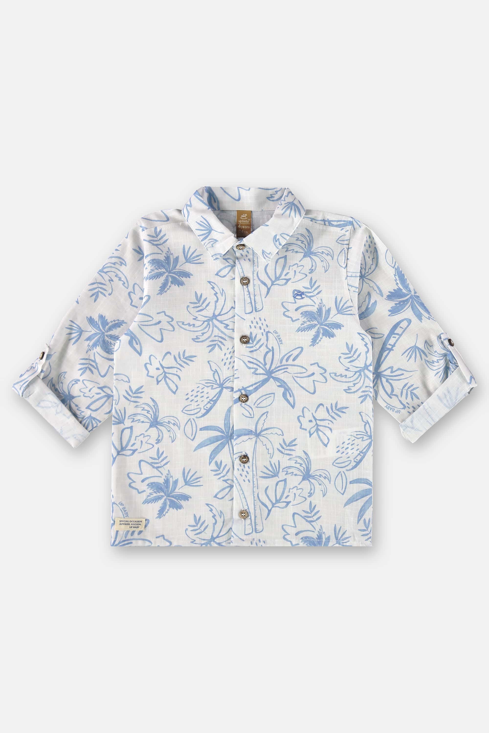 Conjunto Infantil para Menino com Camisa e Bermuda (Off White) Up Baby - Imagem 3