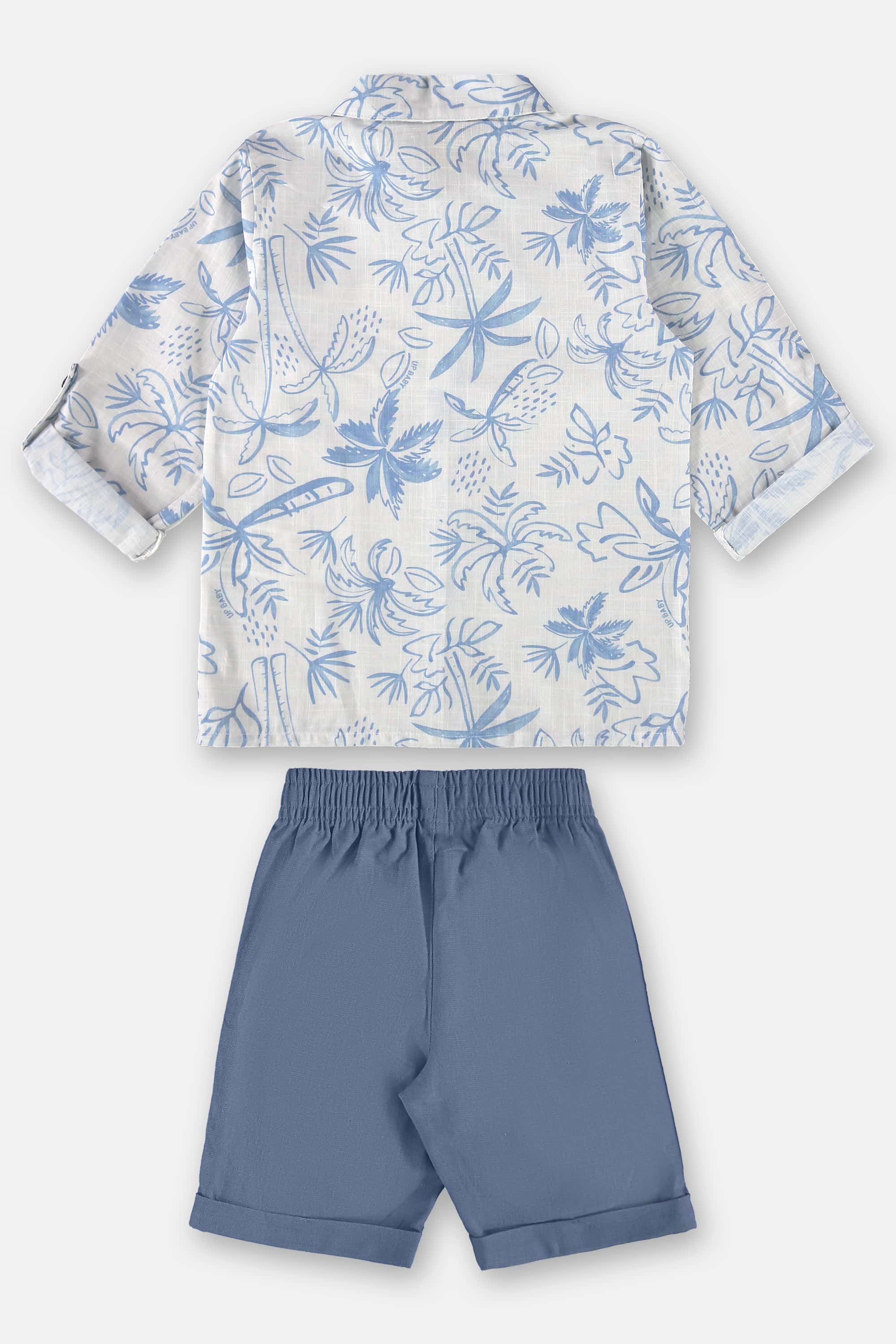 Conjunto Infantil para Menino com Camisa e Bermuda (Off White) Up Baby - Imagem 47