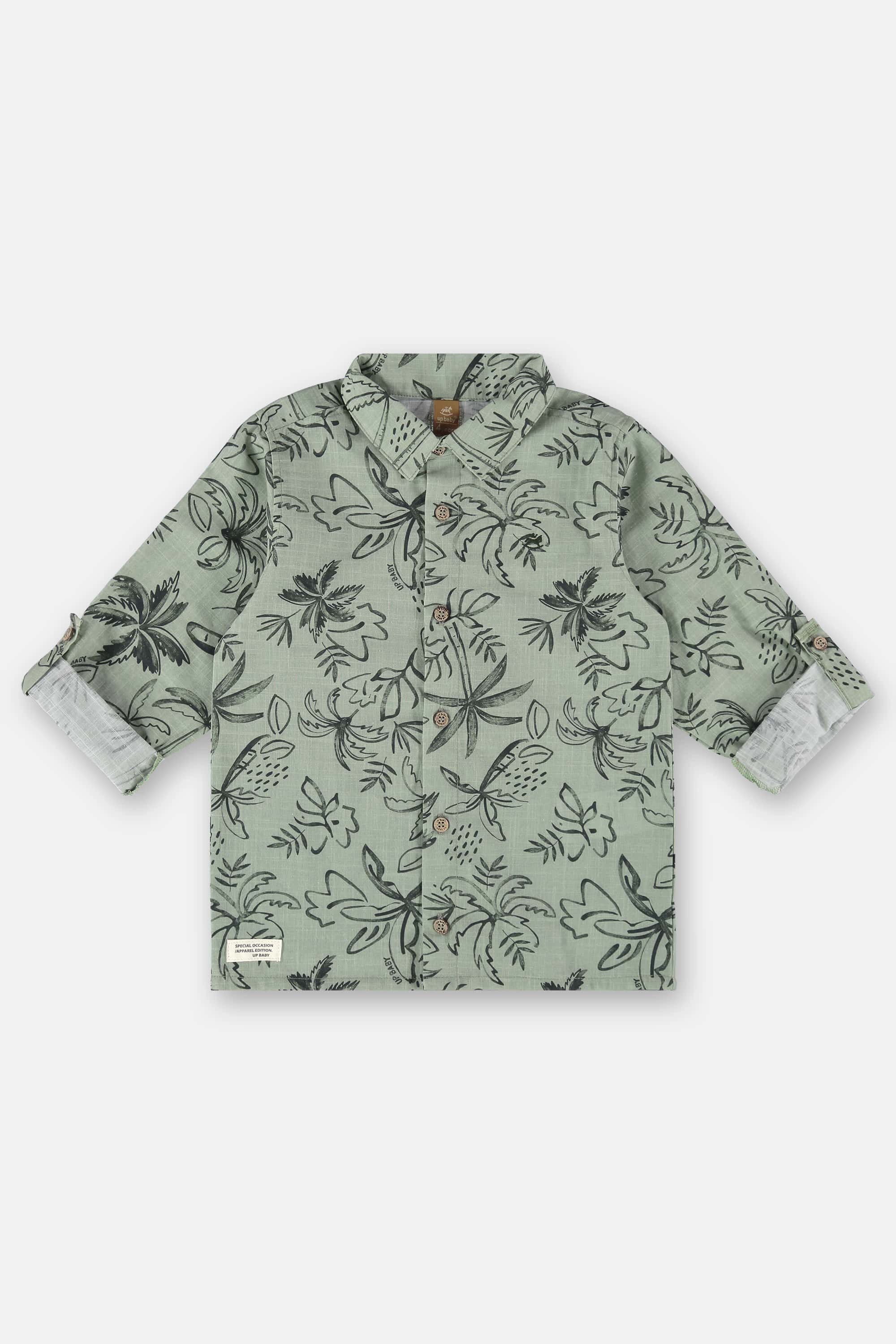 Conjunto Infantil para Menino com Camisa e Bermuda (Verde) Up Baby - Imagem 24