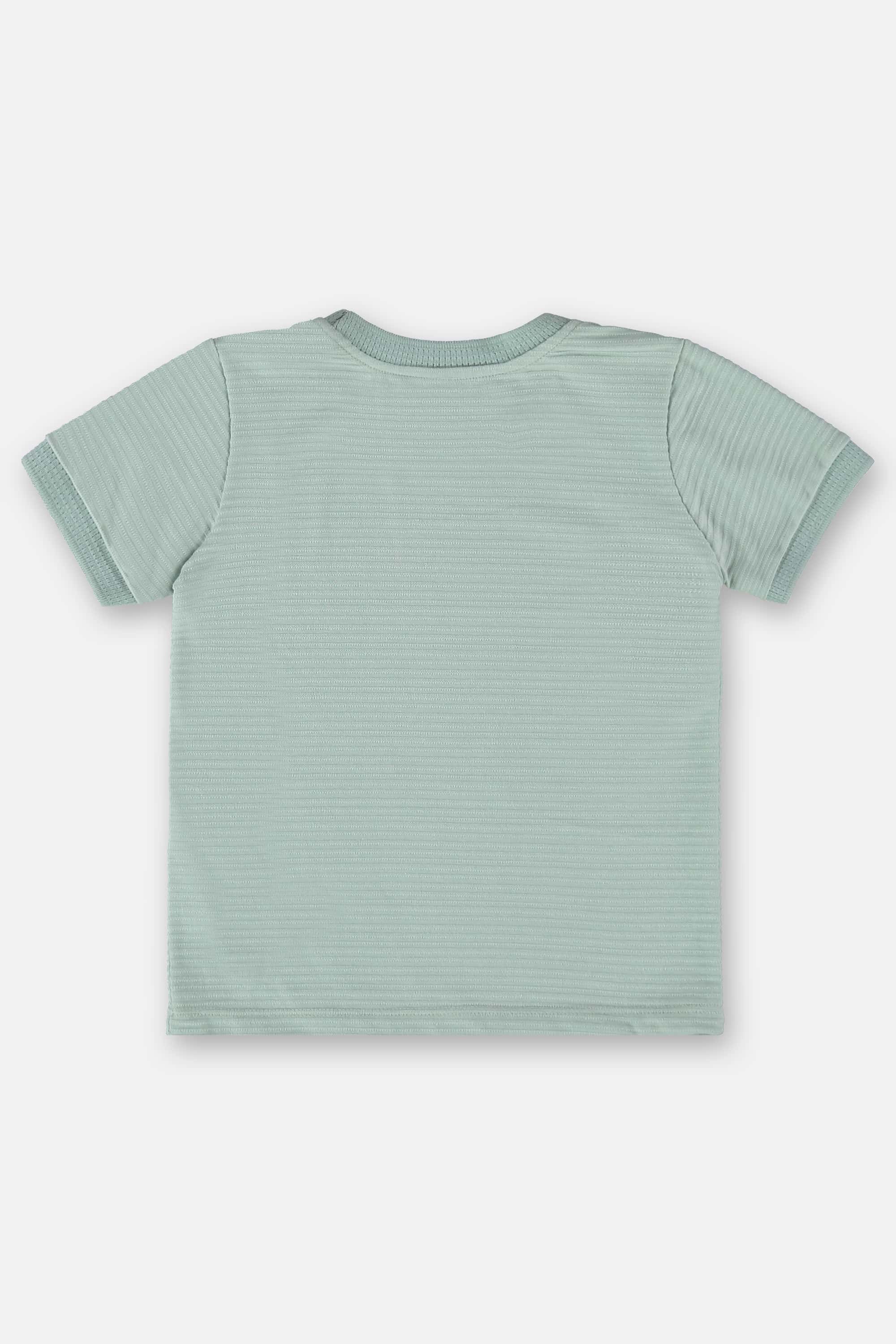 Camiseta Infantil de Mangas Curtas em Malha Relevo (Cinza) Up Baby - Imagem 9