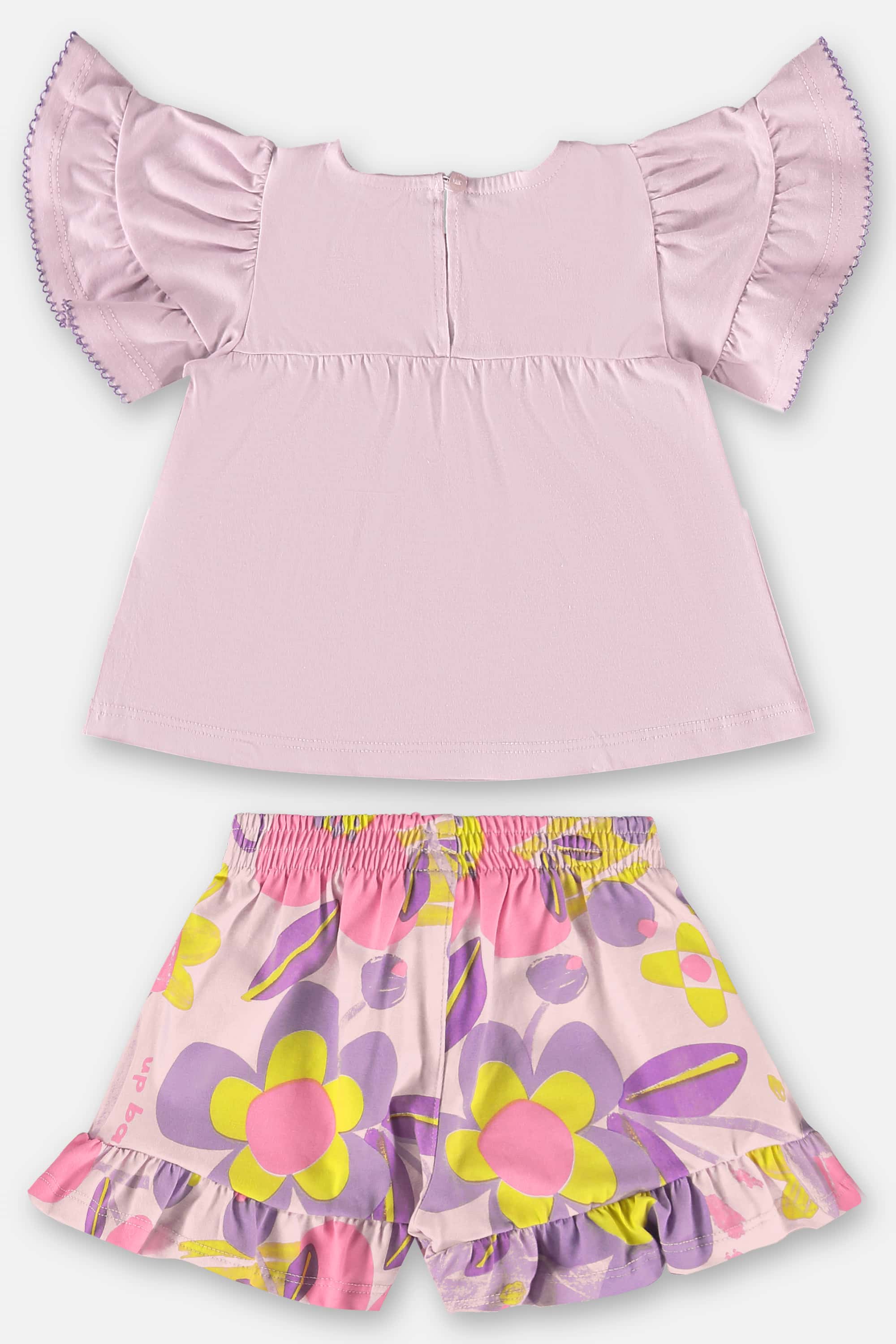 Conjunto para Bebê Menina com Blusa e Short (Lilás) Up Baby - Imagem 10
