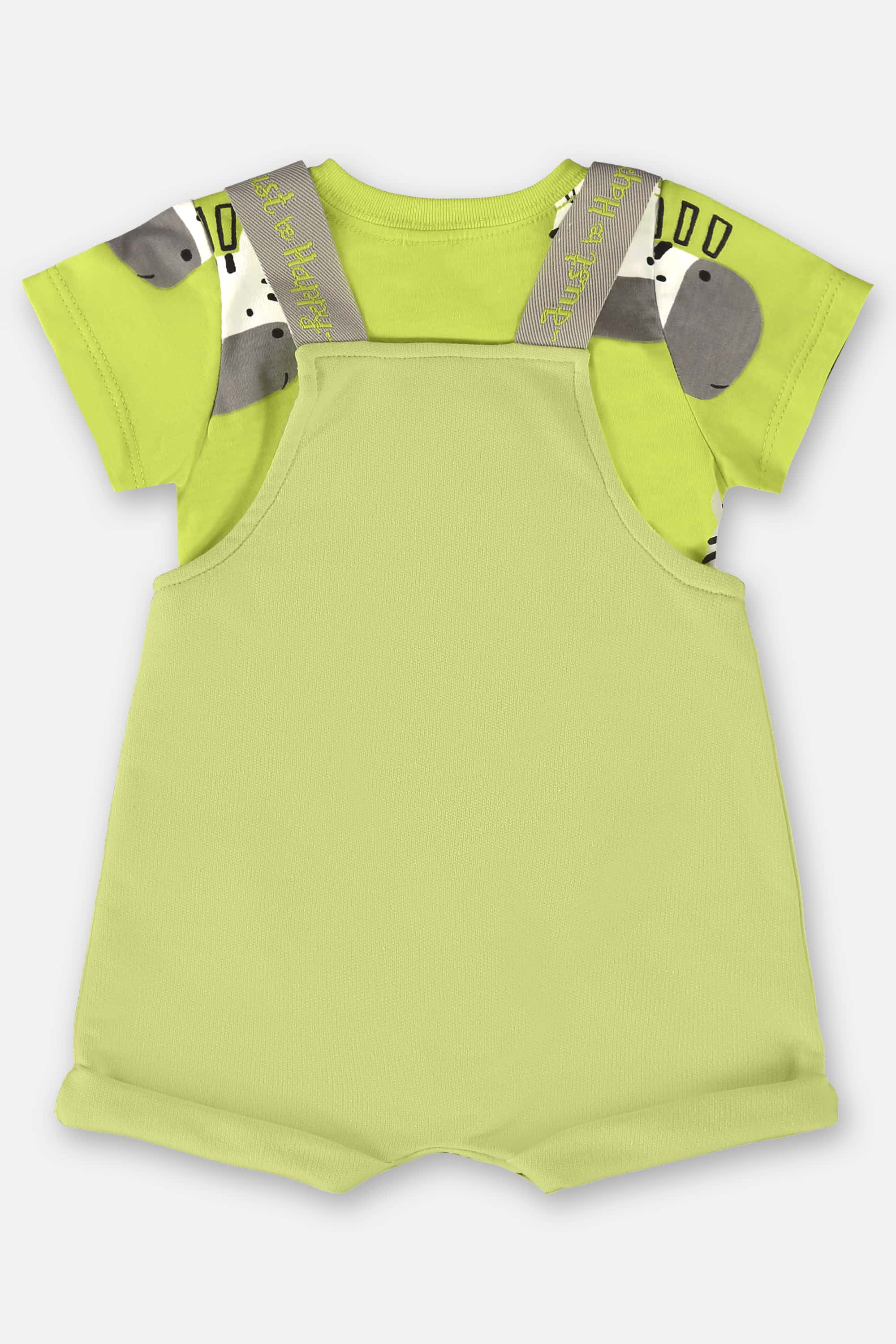 Conjunto para Bebê Menino Jardineira e Body Estampado (Verde) Up Baby - Imagem 12