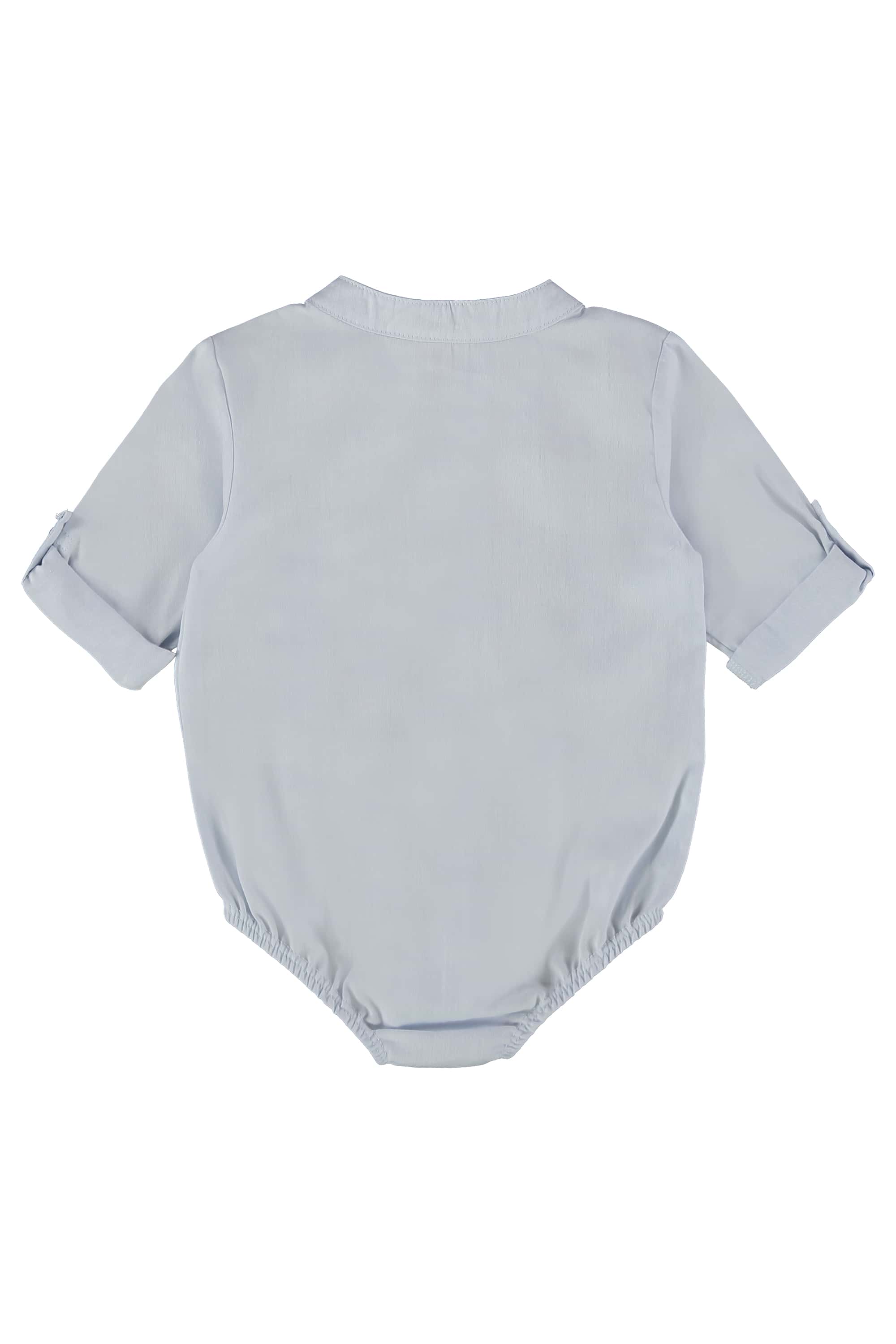 Body Camisa para Bebê Menino em Tecido Chambray (Azul) Up Baby - Imagem 3
