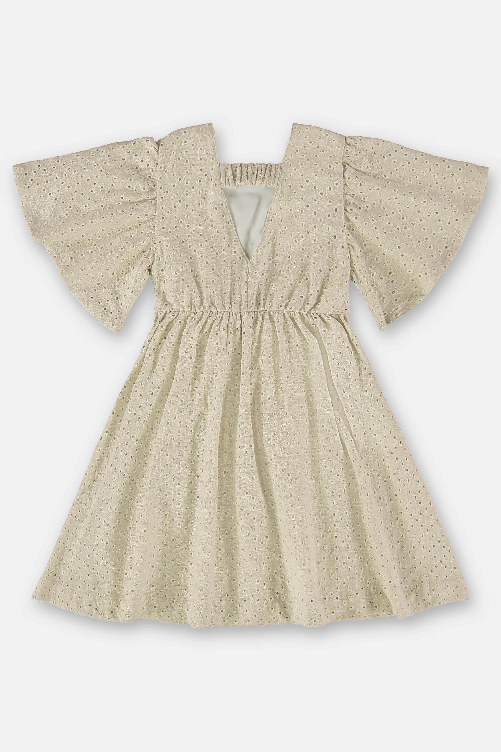 Vestido Infantil Manga Curta em Laise Forrado (Off White) Up Baby - Imagem 16