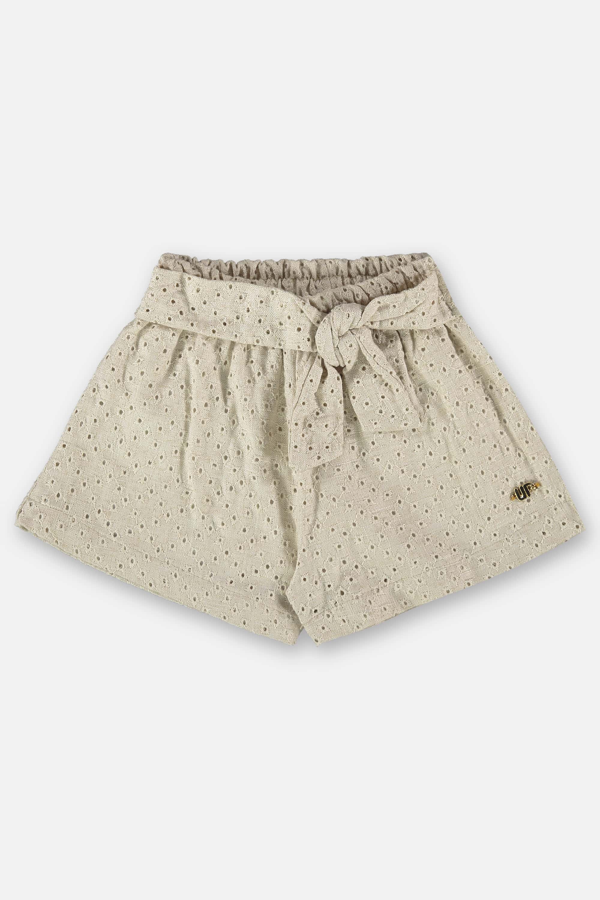 Short Infantil para Menina em Laise Forrado (Off White) Up Baby - Imagem 14