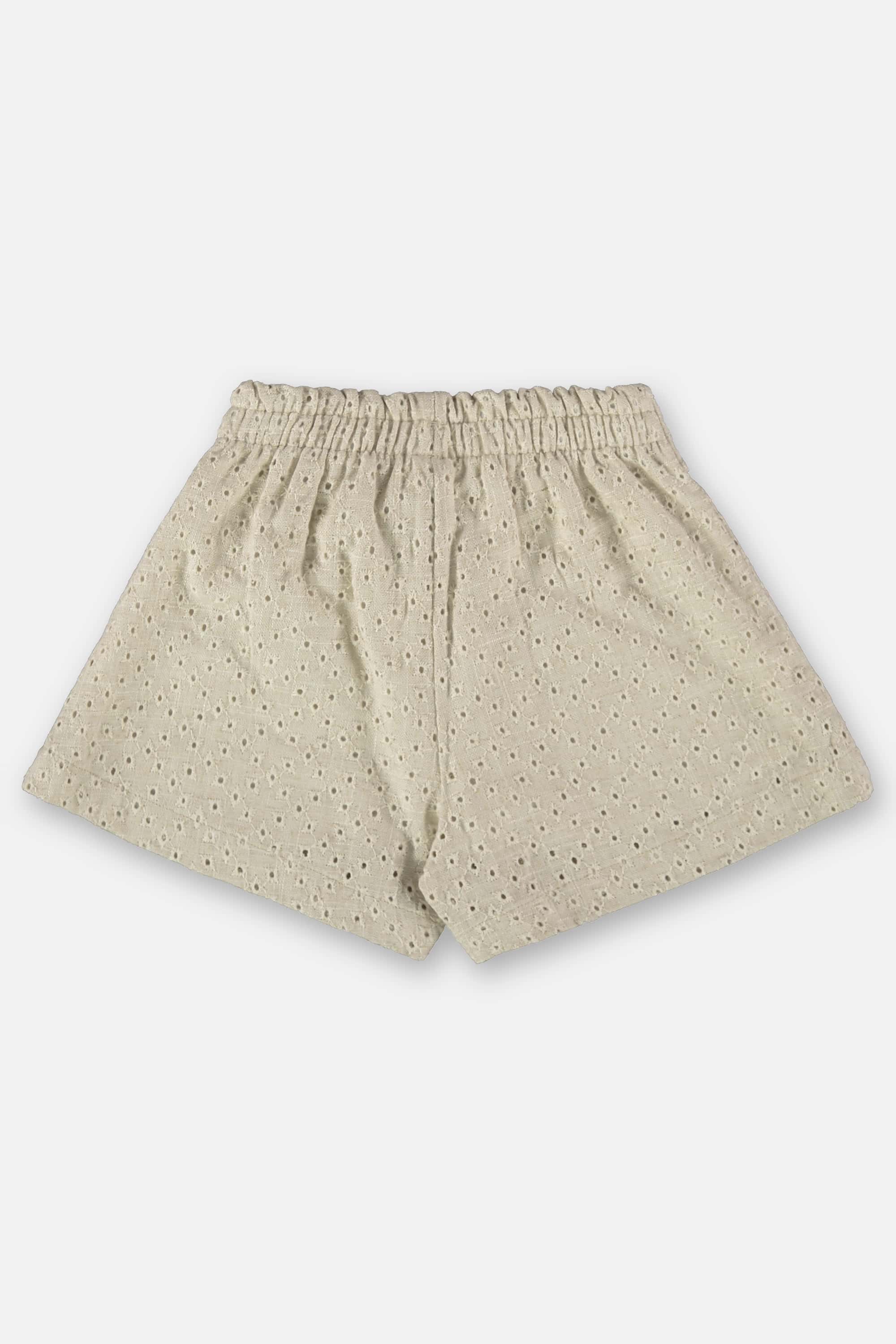 Short Infantil para Menina em Laise Forrado (Off White) Up Baby - Imagem 3