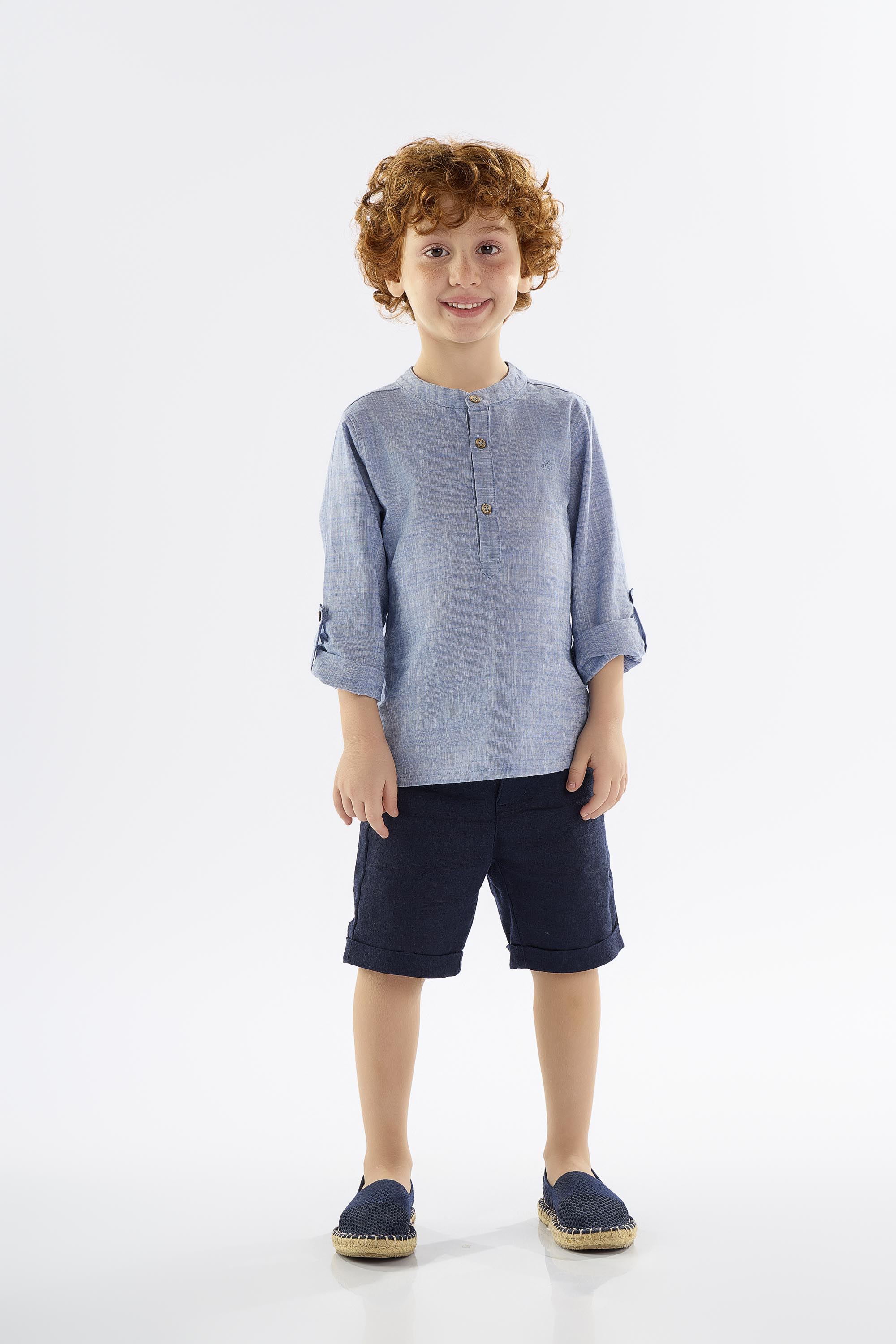 Bata Infantil para Menino em Algodão (Azul) Up Baby