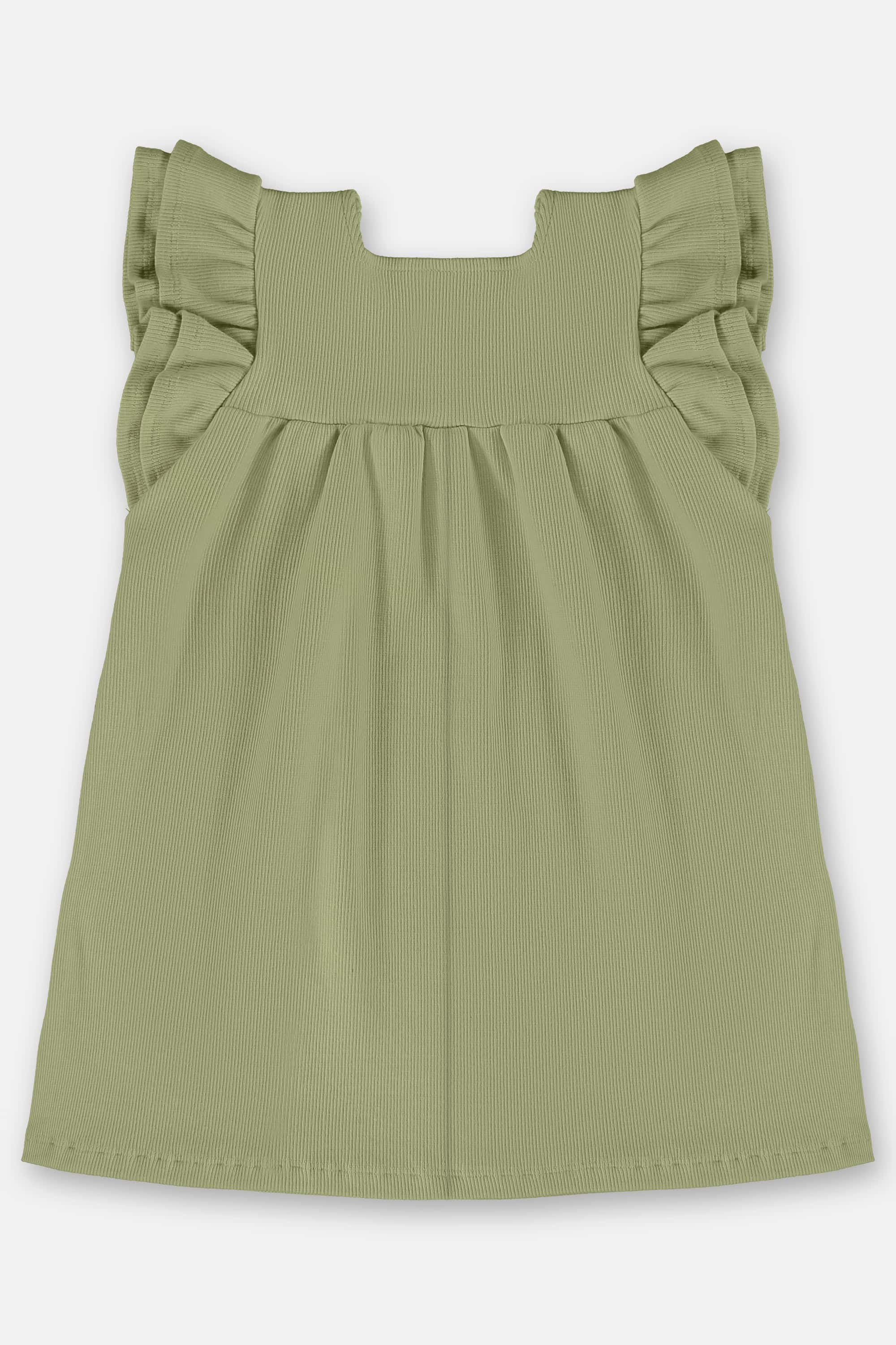Vestido Infantil Nature em Ribana Canelada (Verde) Up Baby - Imagem 12