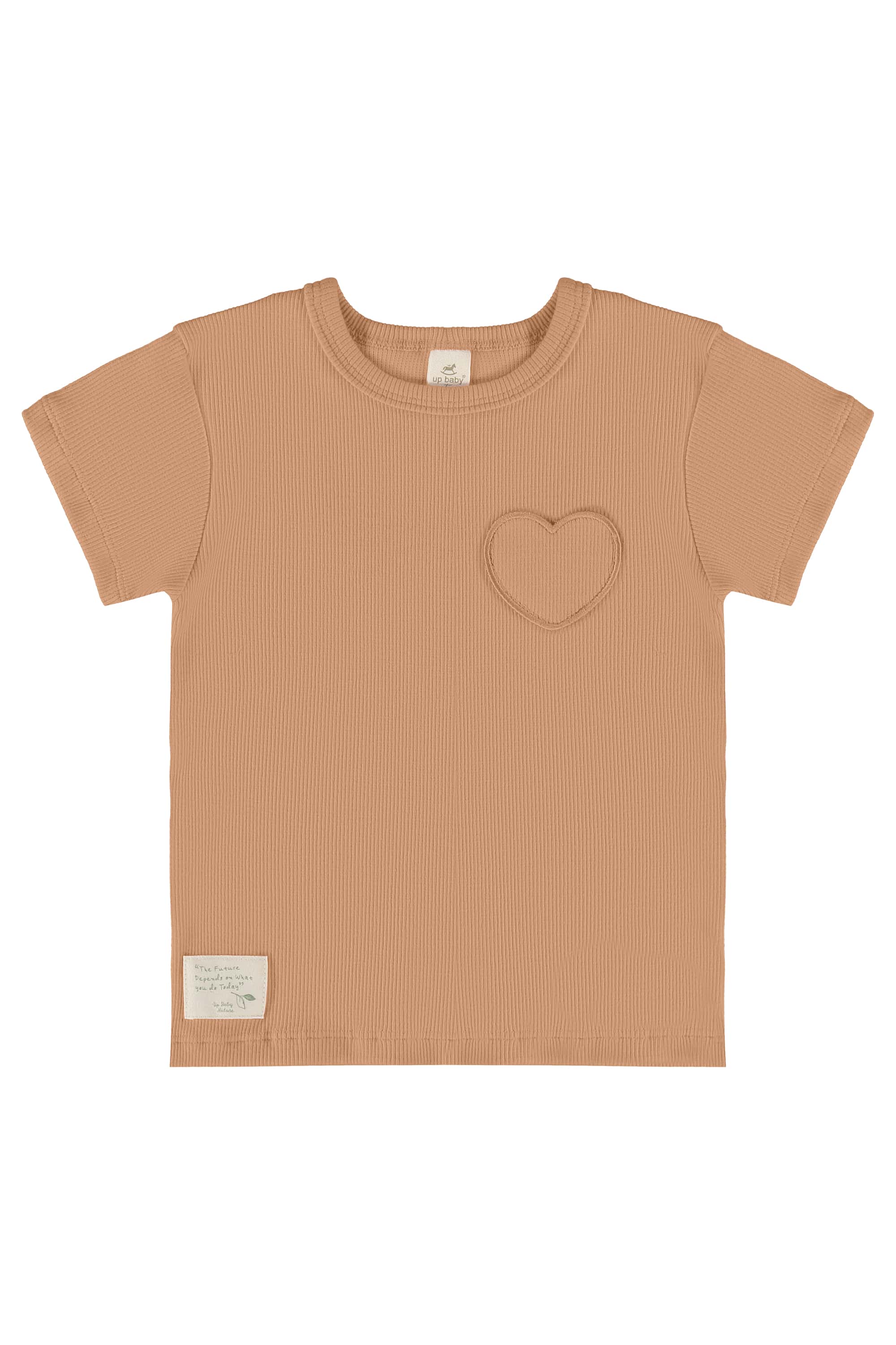 Blusa Infantil Nature em Ribana Canelada (Marrom) Up Baby