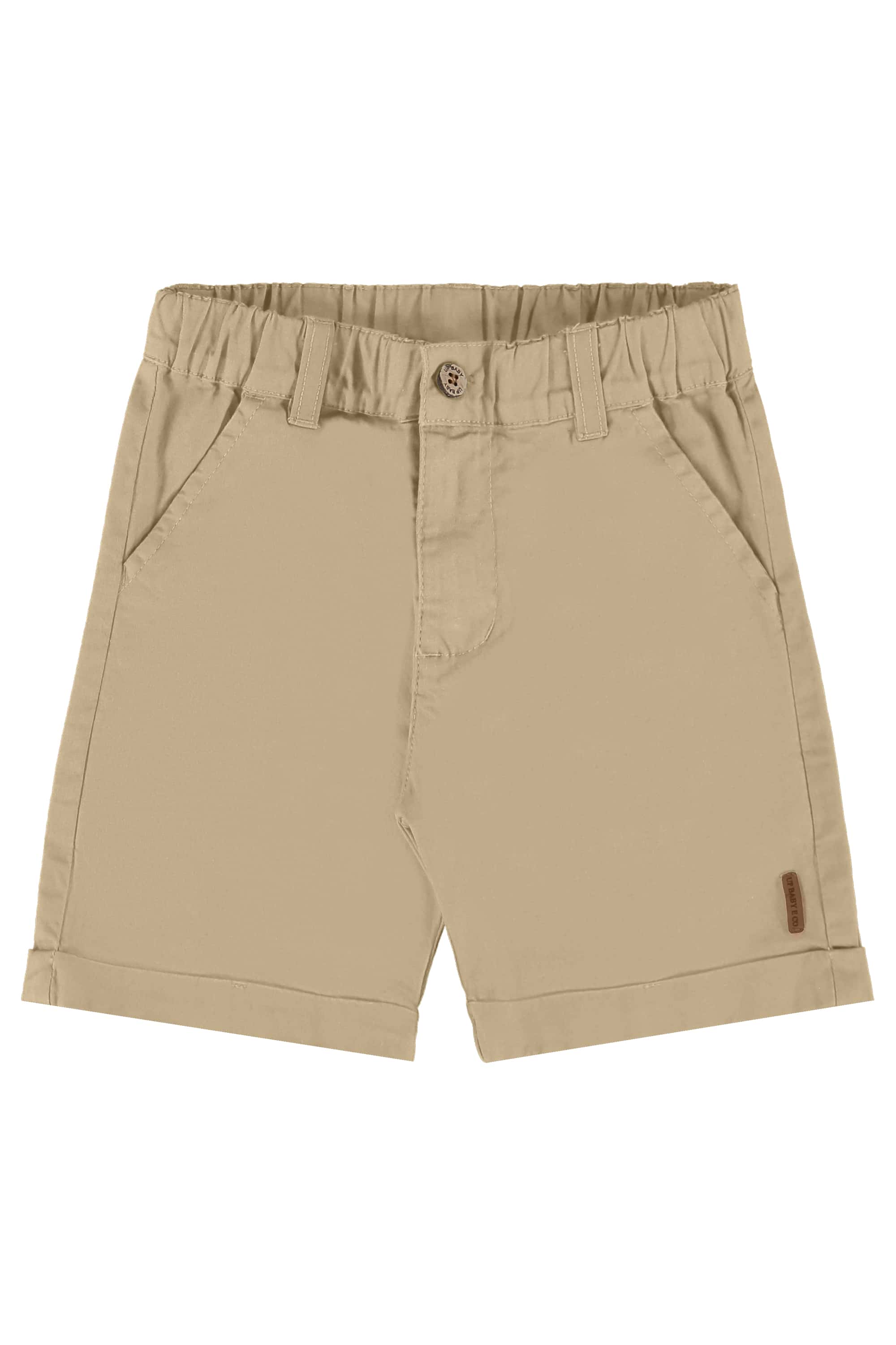 Bermuda Infantil para Menino em Sarja Moletom (Bege) Up Baby