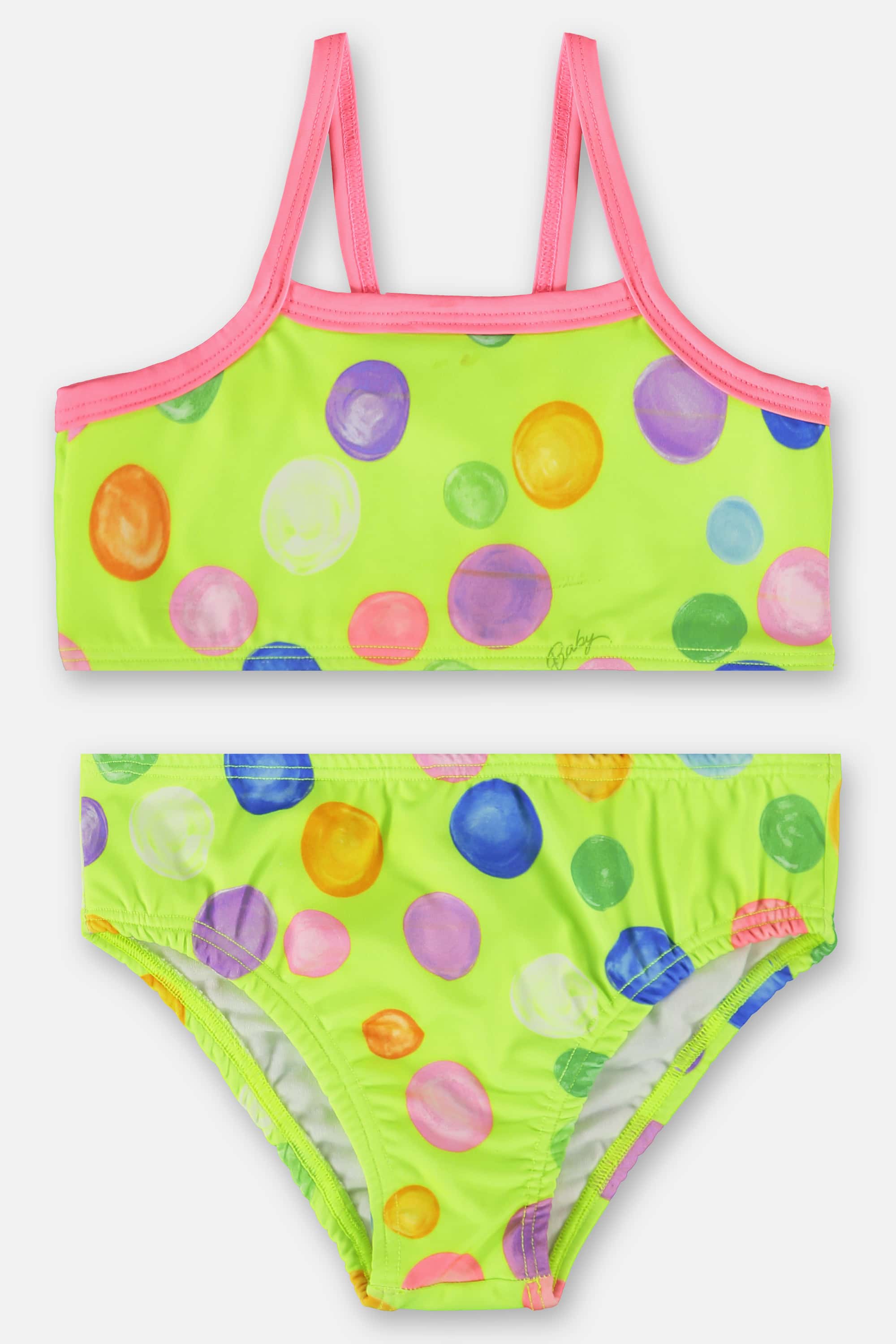 Biquíni Infantil em Malha FPS+50 com Forro (Verde Neon) Up Baby