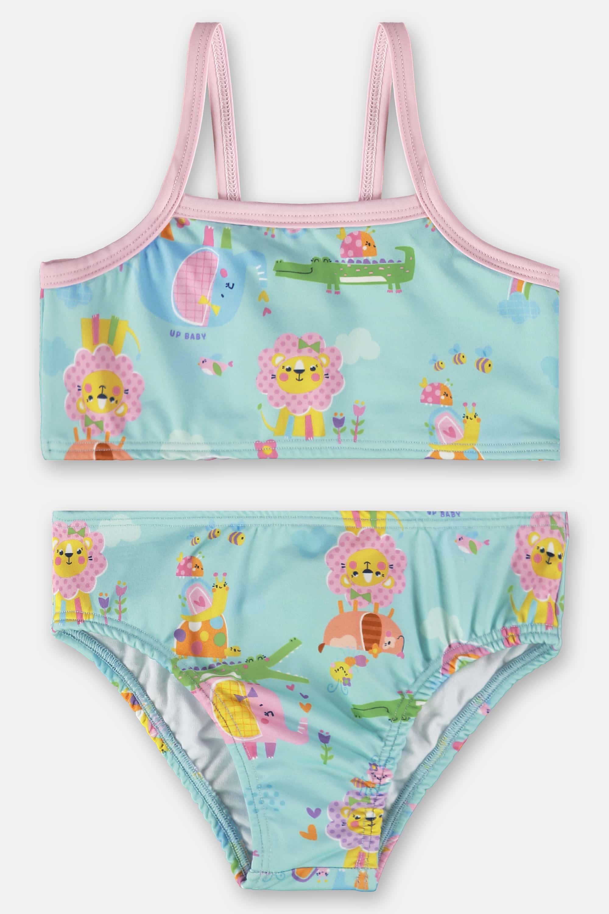 Biquíni Infantil em Malha FPS+50 com Forro (Azul) Up Baby