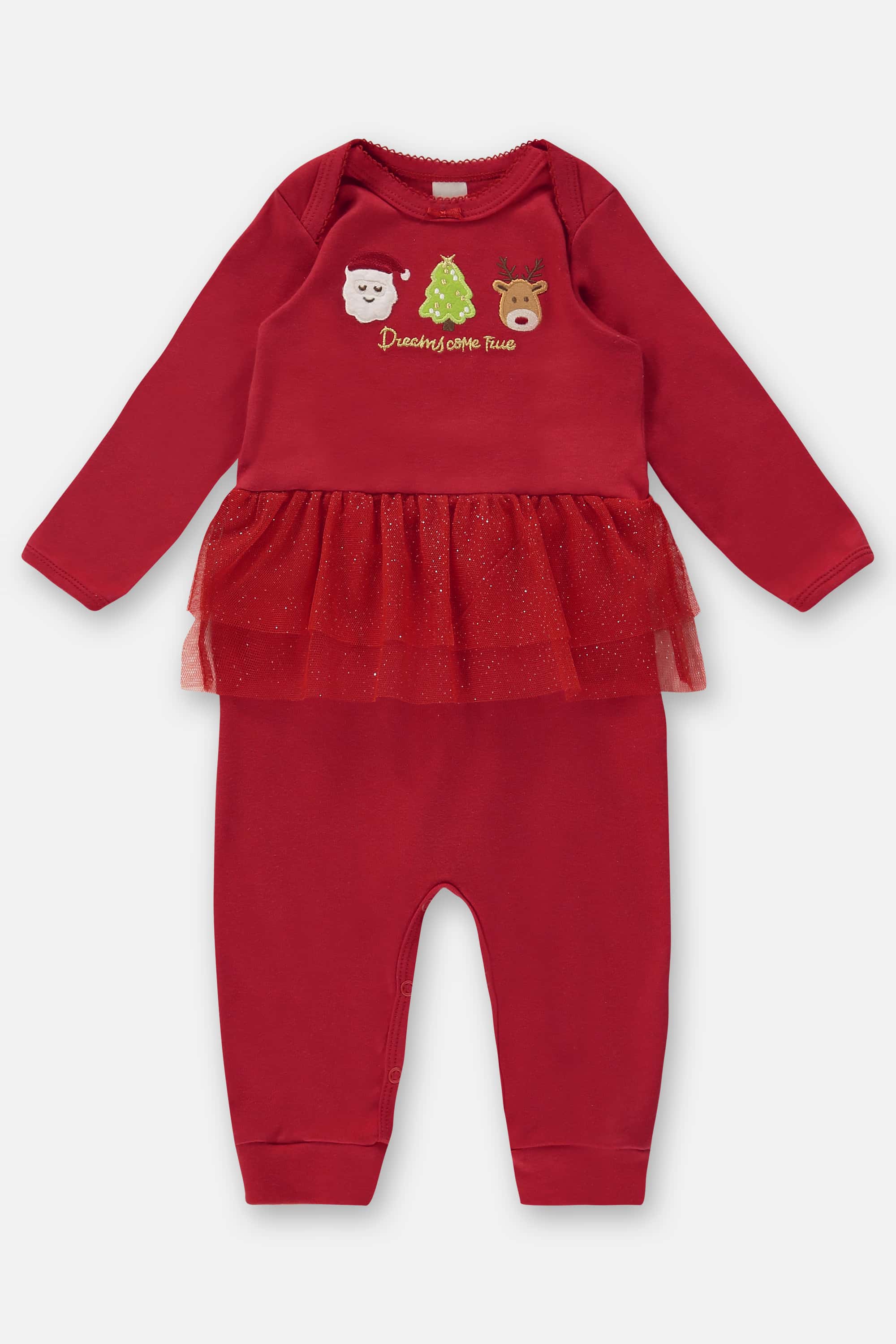 Macacão para Bebê Menina em Suedine com Saia (Vermelho) Up Baby - Imagem 14