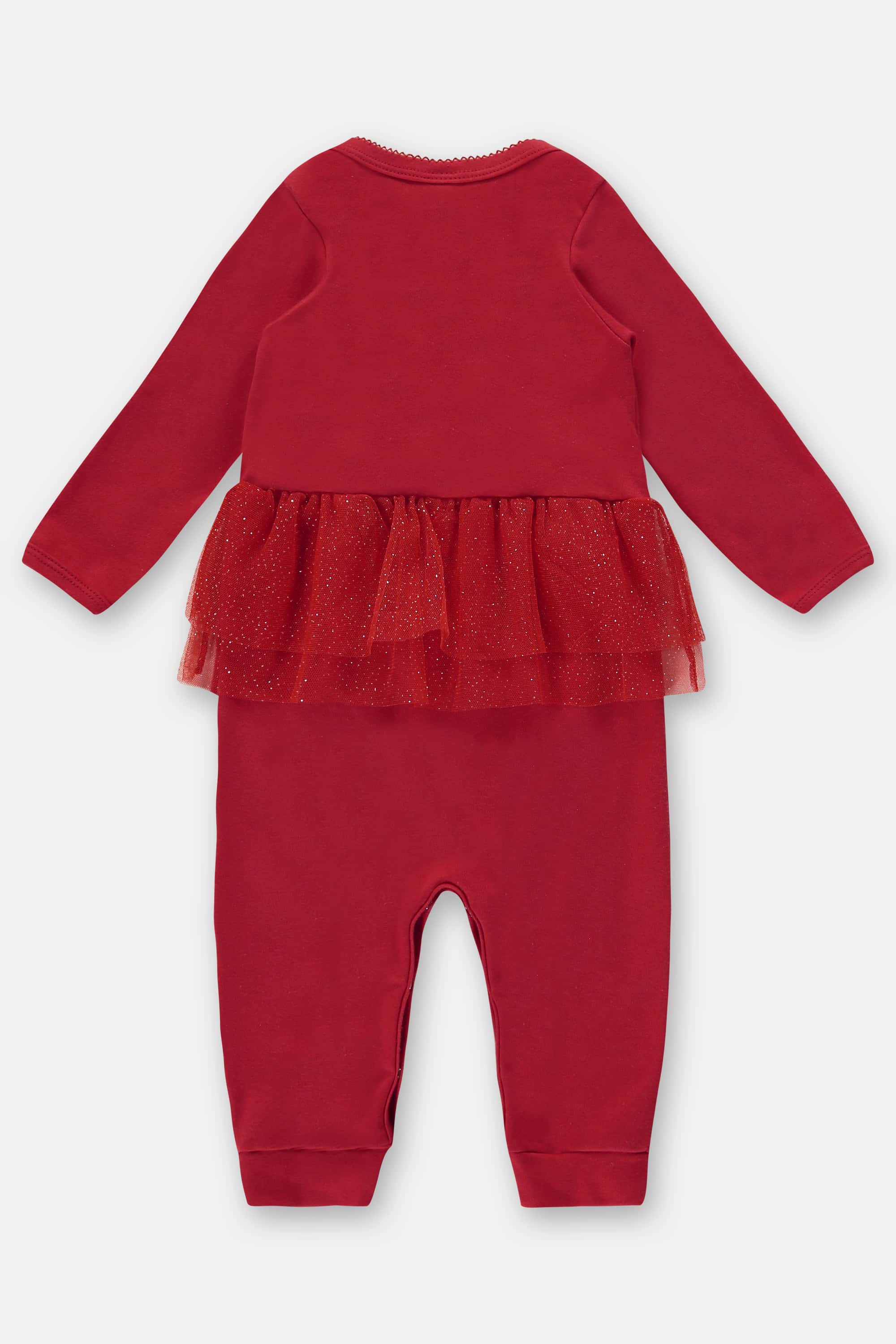 Macacão para Bebê Menina em Suedine com Saia (Vermelho) Up Baby - Imagem 9