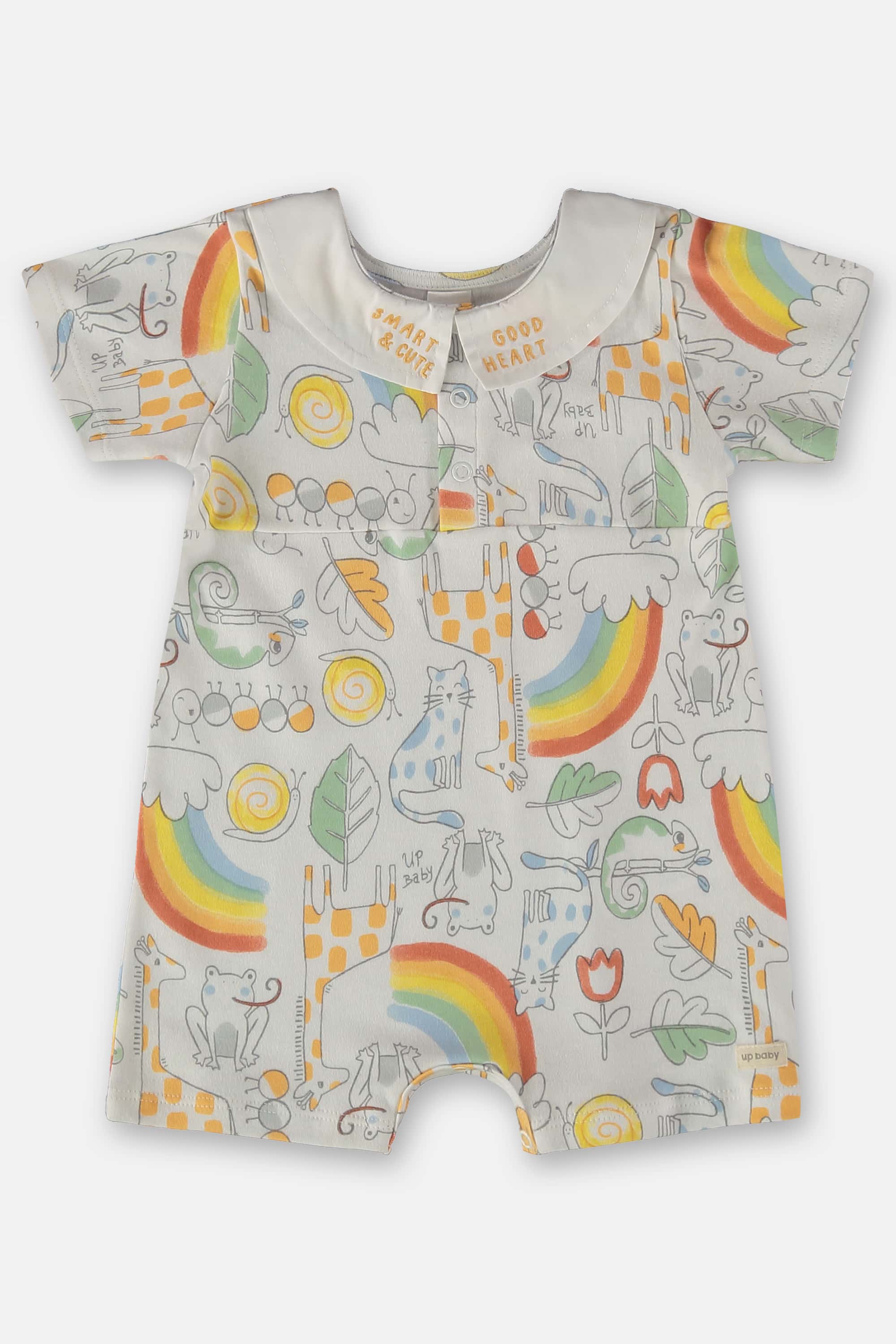 Macaquinho Comfy Unissex para Bebê em Suedine (Branco) Up Baby