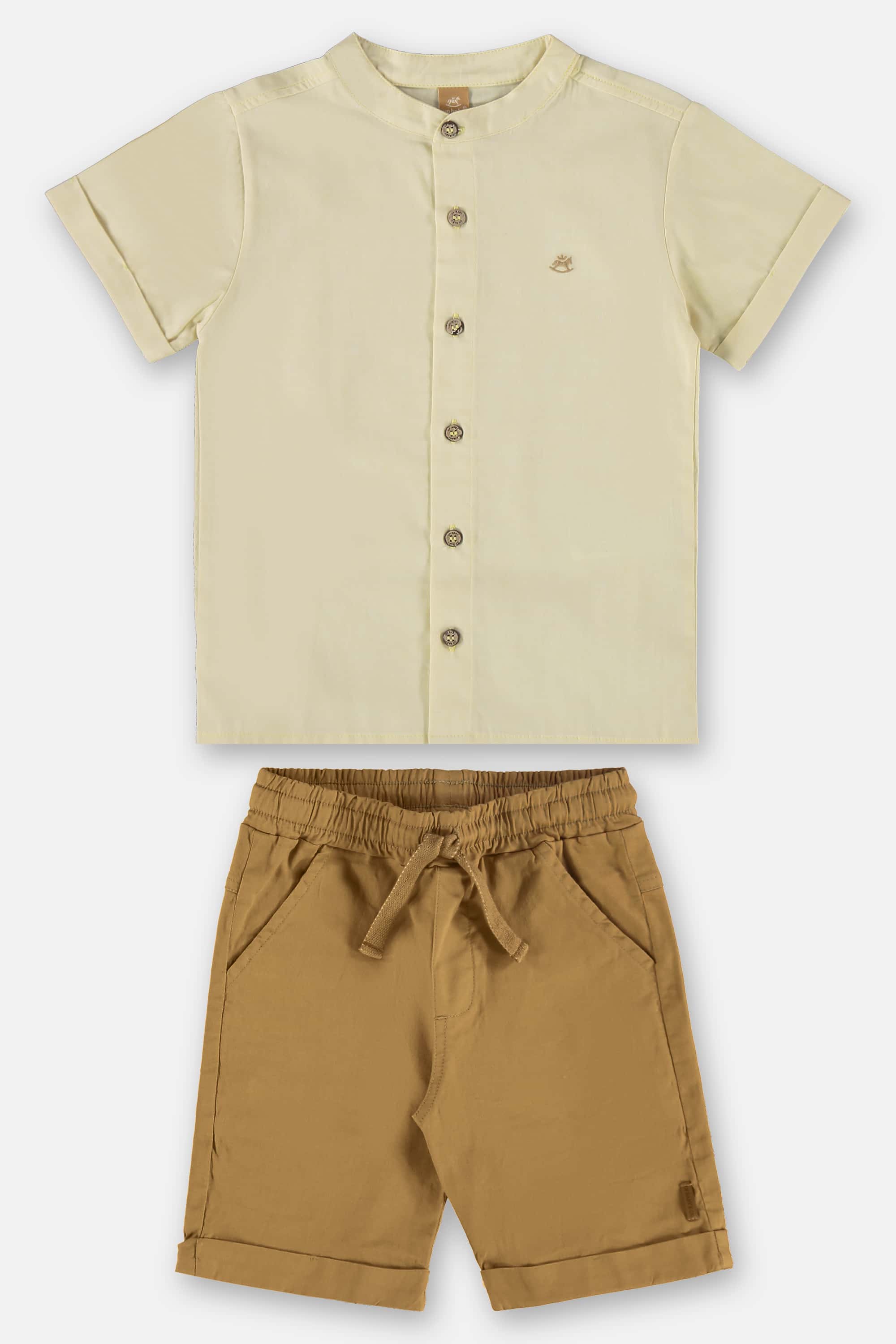 Conjunto Infantil para Menino com Bata e Bermuda (Amarelo) Up Baby - Imagem 30