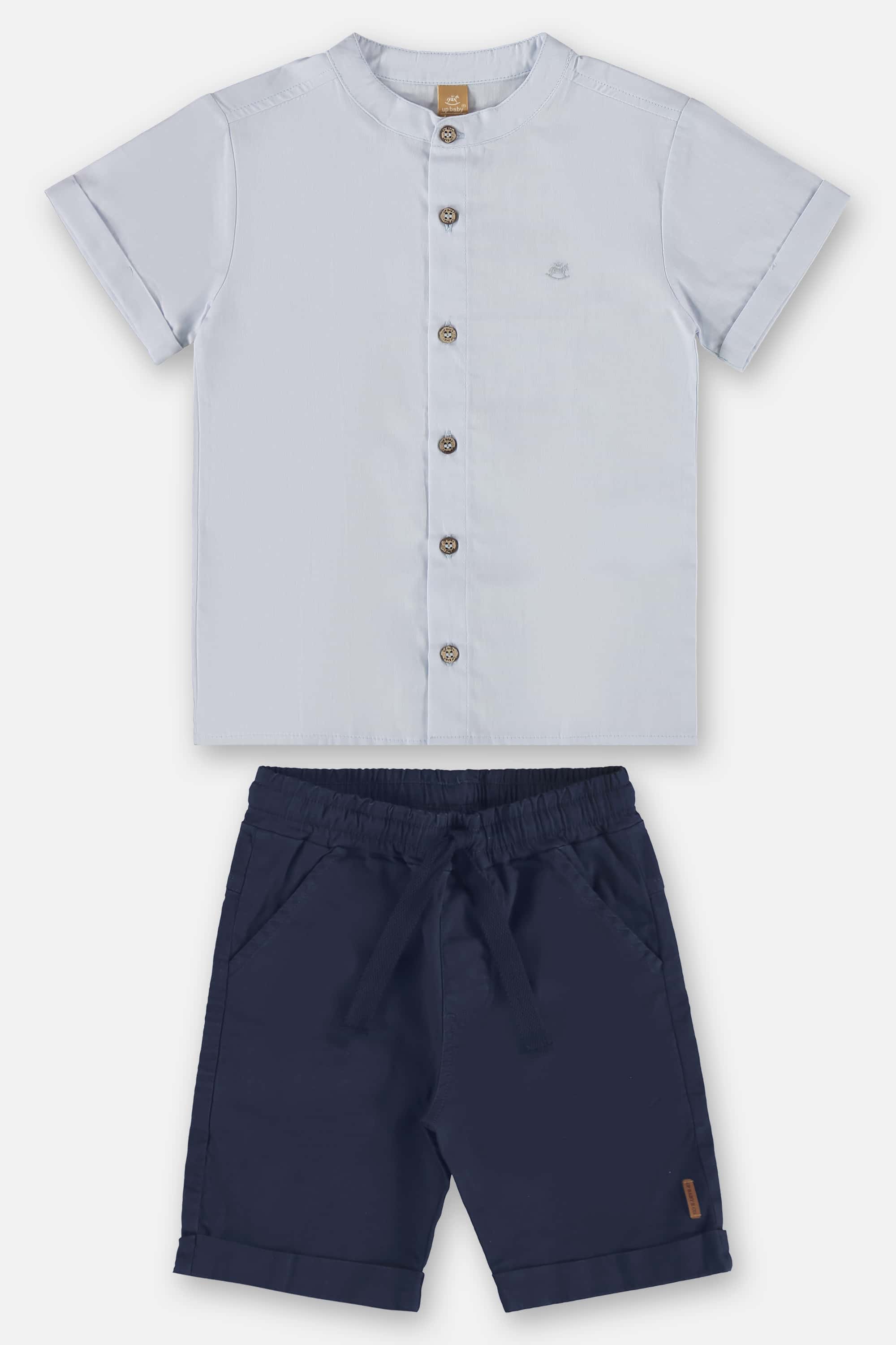 Conjunto Infantil para Menino com Bata e Bermuda (Azul) Up Baby - Imagem 44