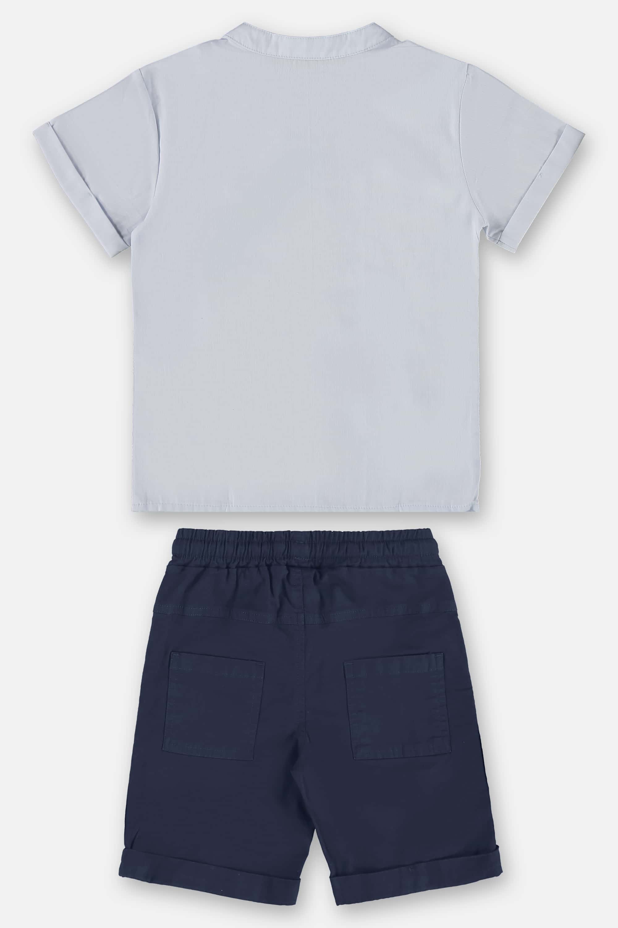 Conjunto Infantil para Menino com Bata e Bermuda (Azul) Up Baby - Imagem 26