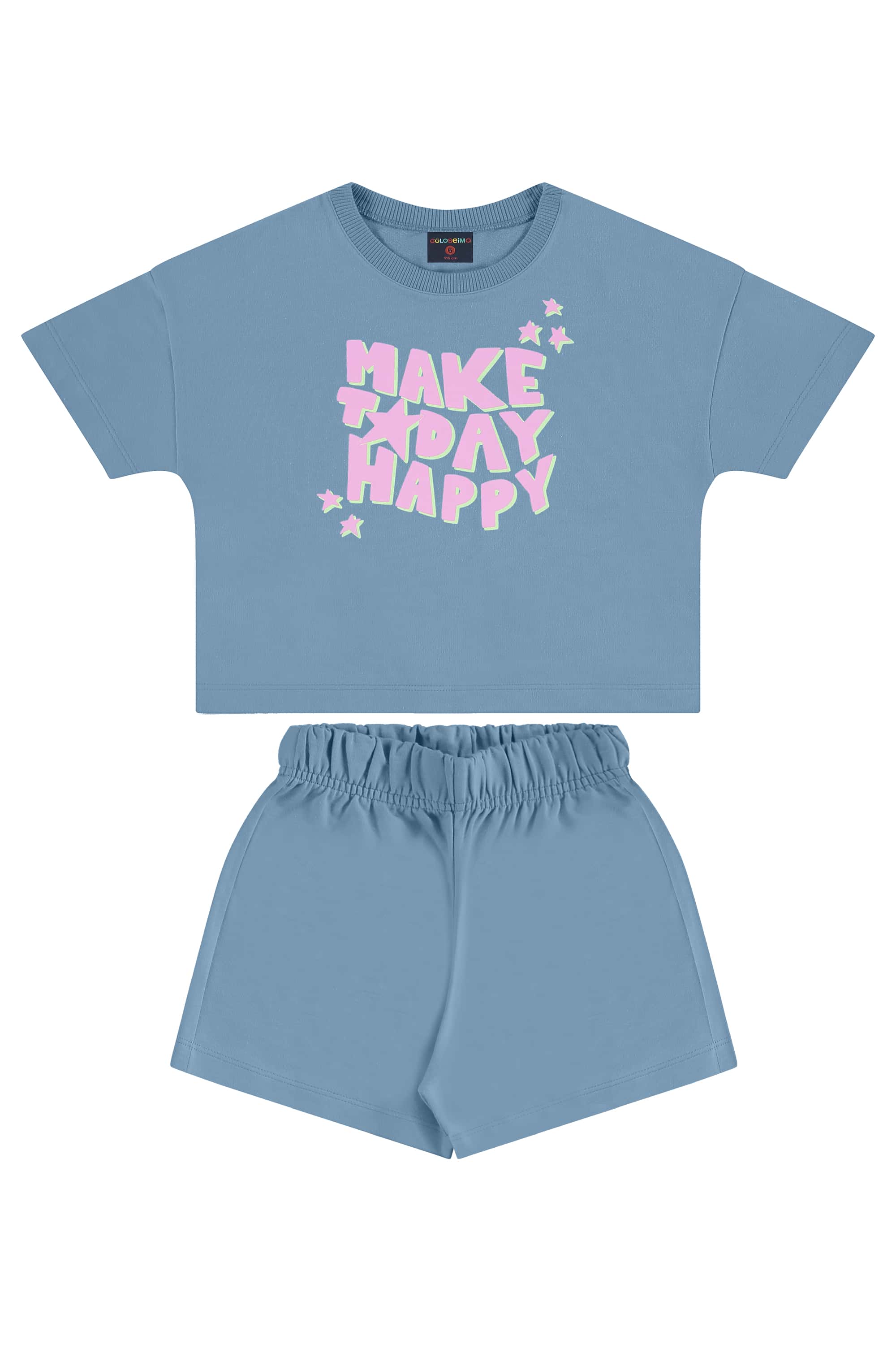 Conjunto Infantil para Menina em Moletinho (Azul) Guloseima - Imagem 49