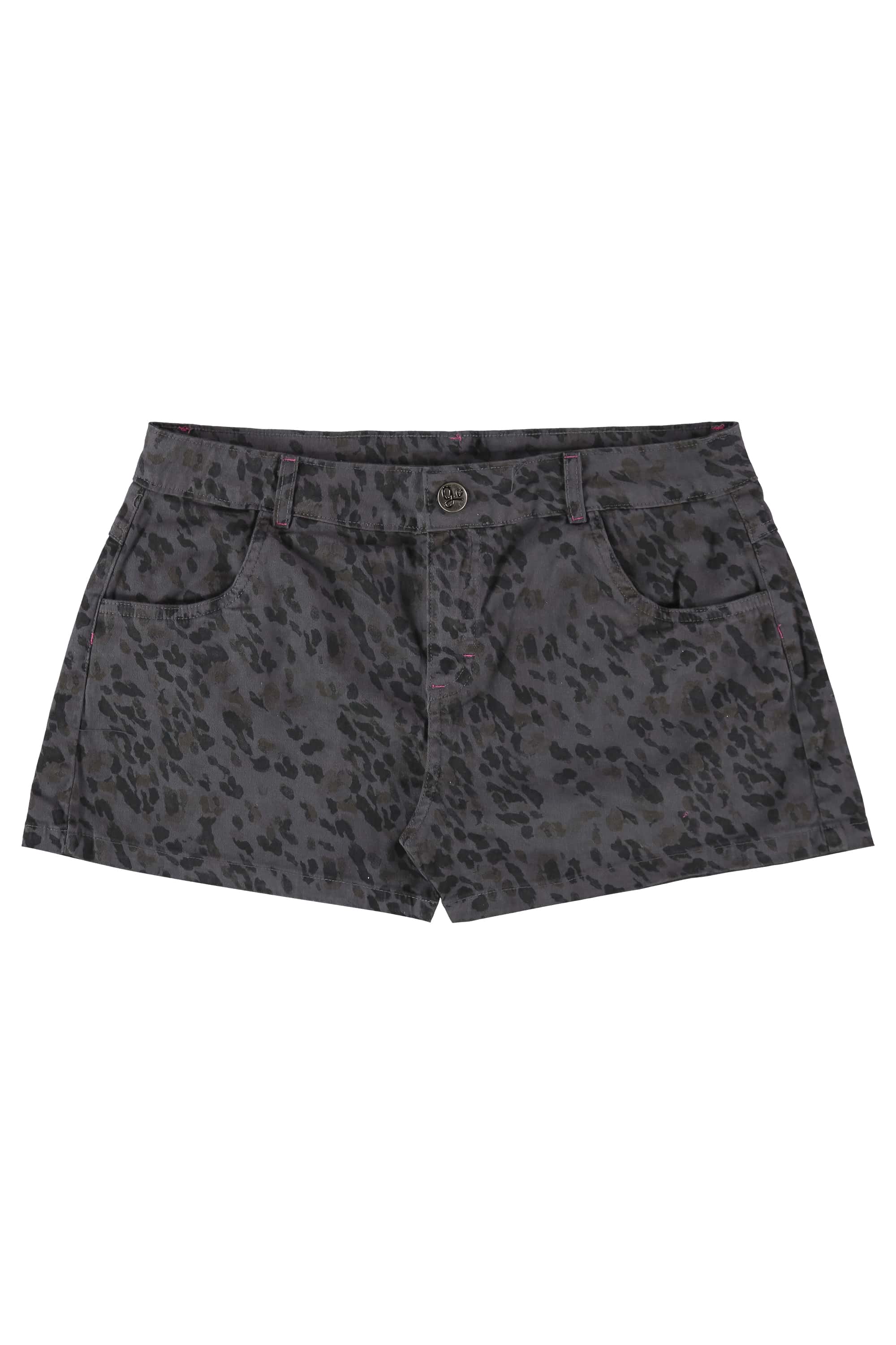 Shorts Infantil em Sarja Estampado (Cinza Escuro) Gloss