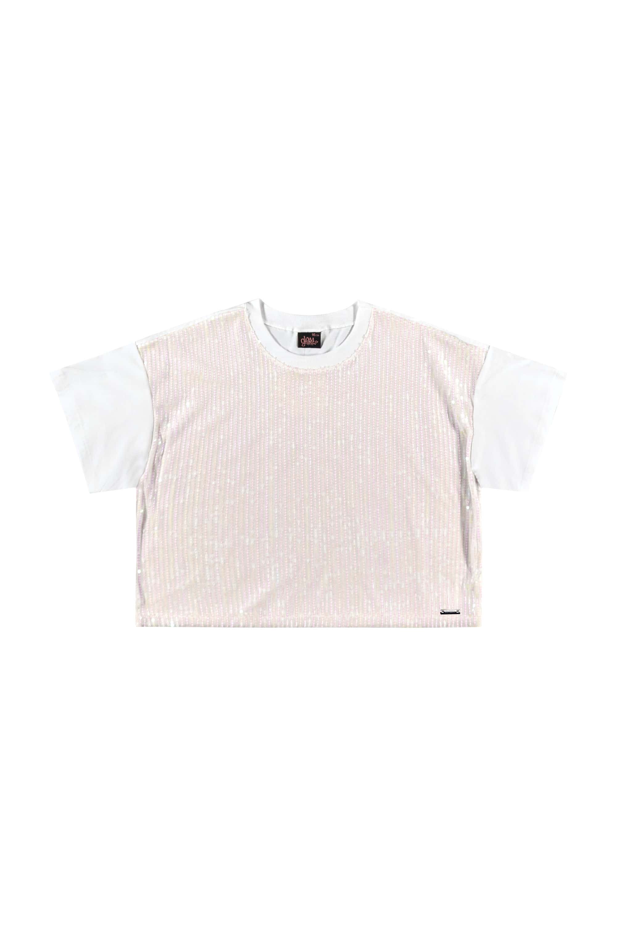 Blusa Juvenil com Paetê para Menina (Branco) Gloss - Imagem 2