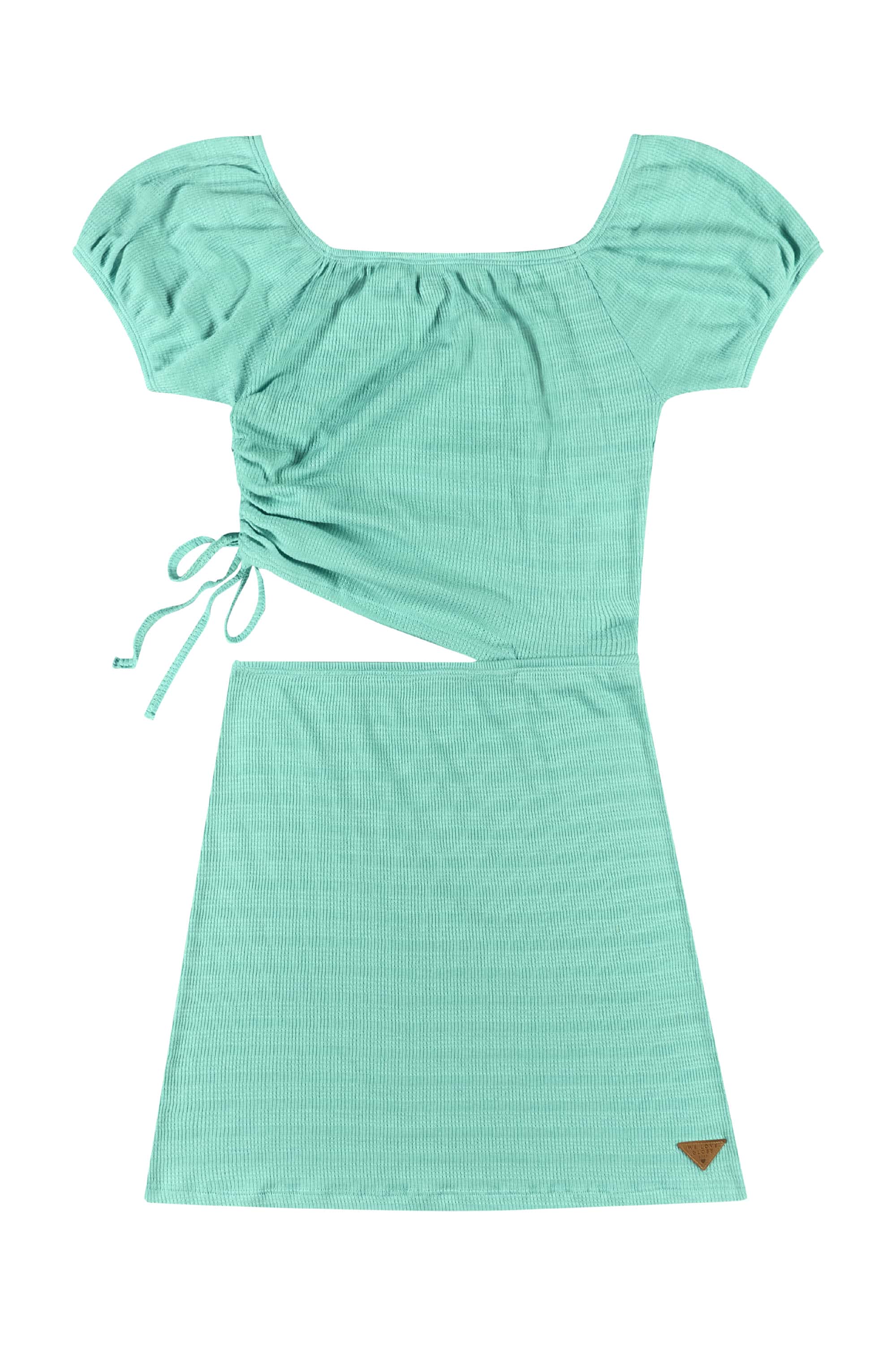 Vestido Juvenil em Ribana (Azul) Gloss - Imagem 2