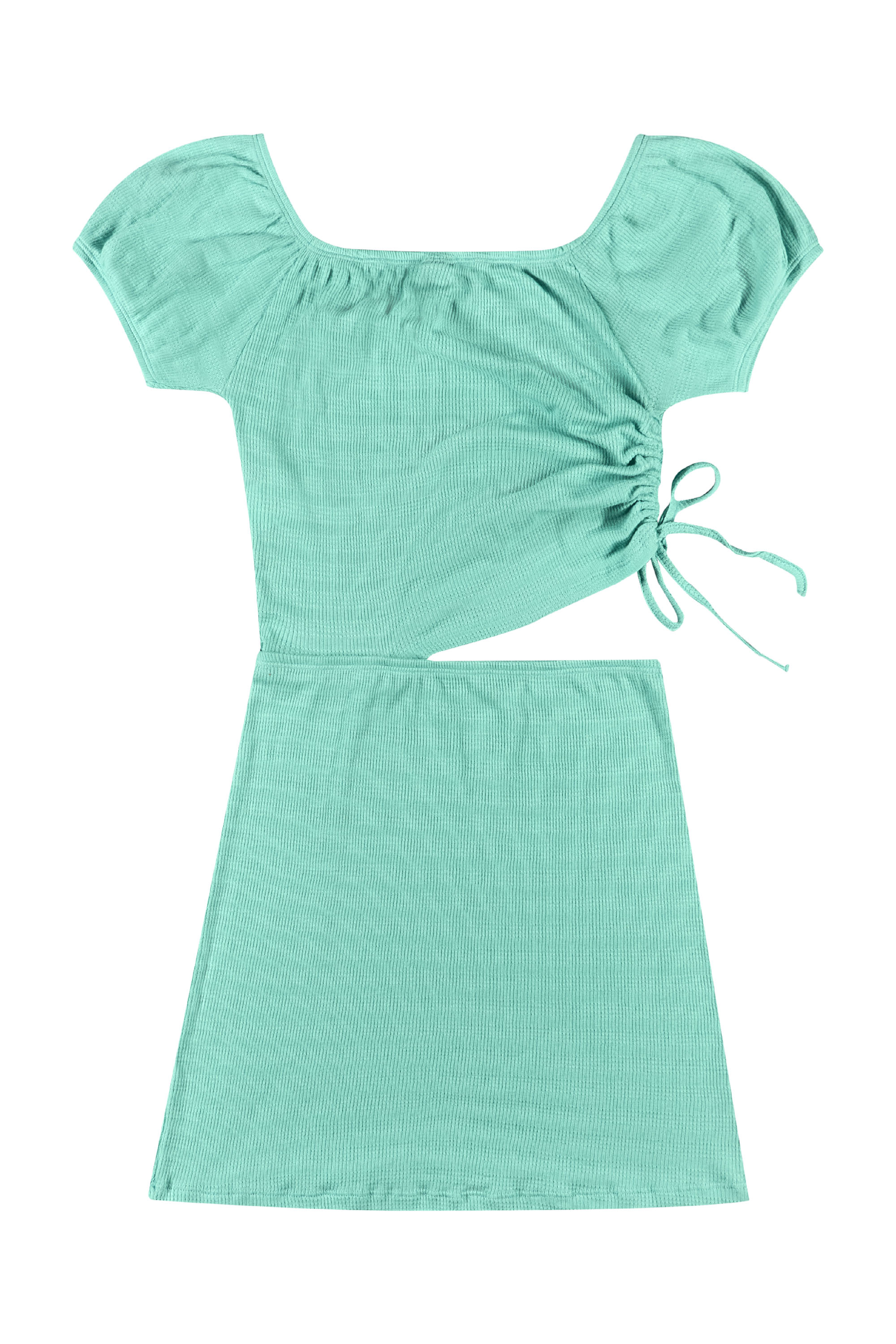 Vestido Juvenil em Ribana (Azul) Gloss - Imagem 4