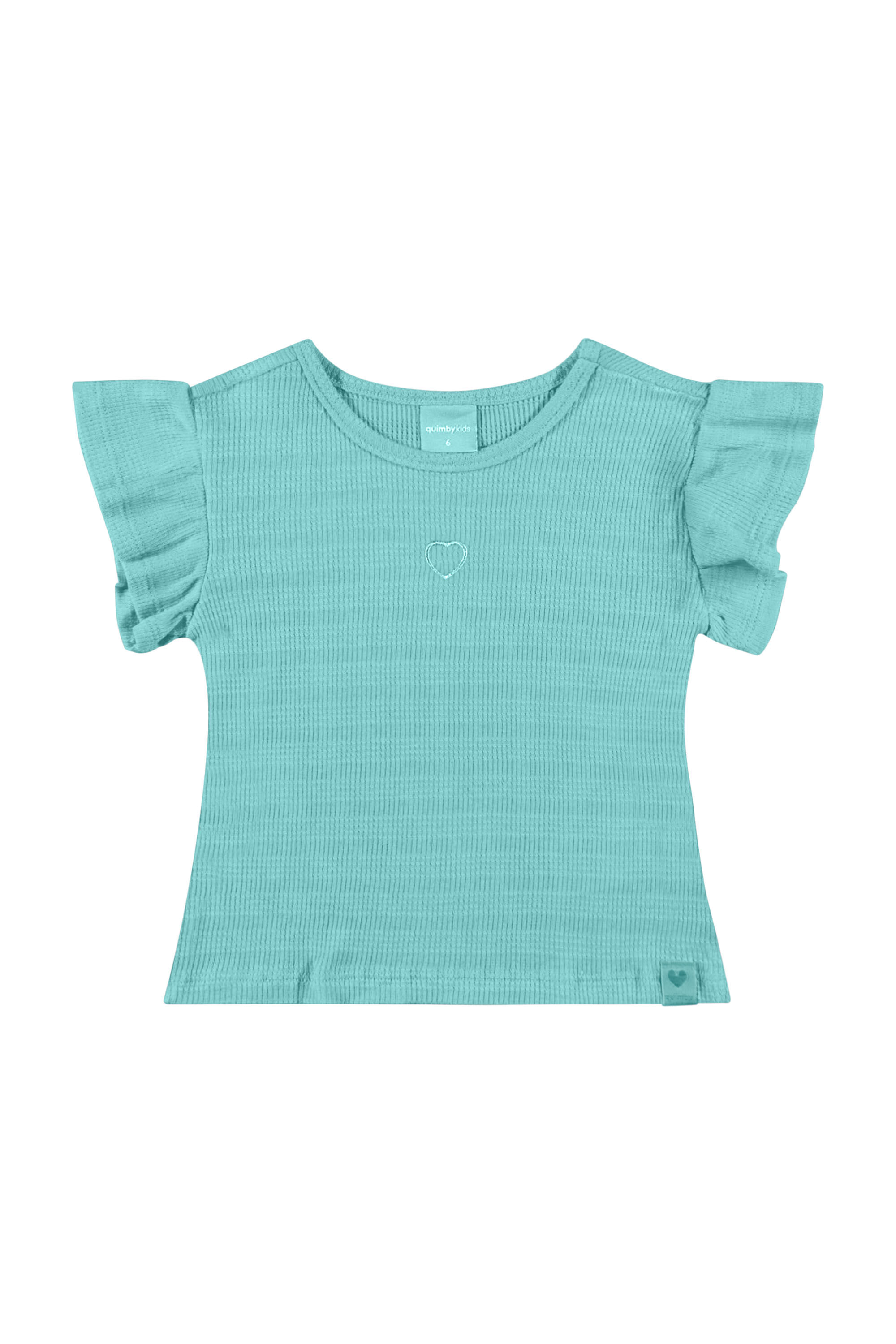 Blusa Básica Infantil para Menina (Azul) Quimby - Imagem 2