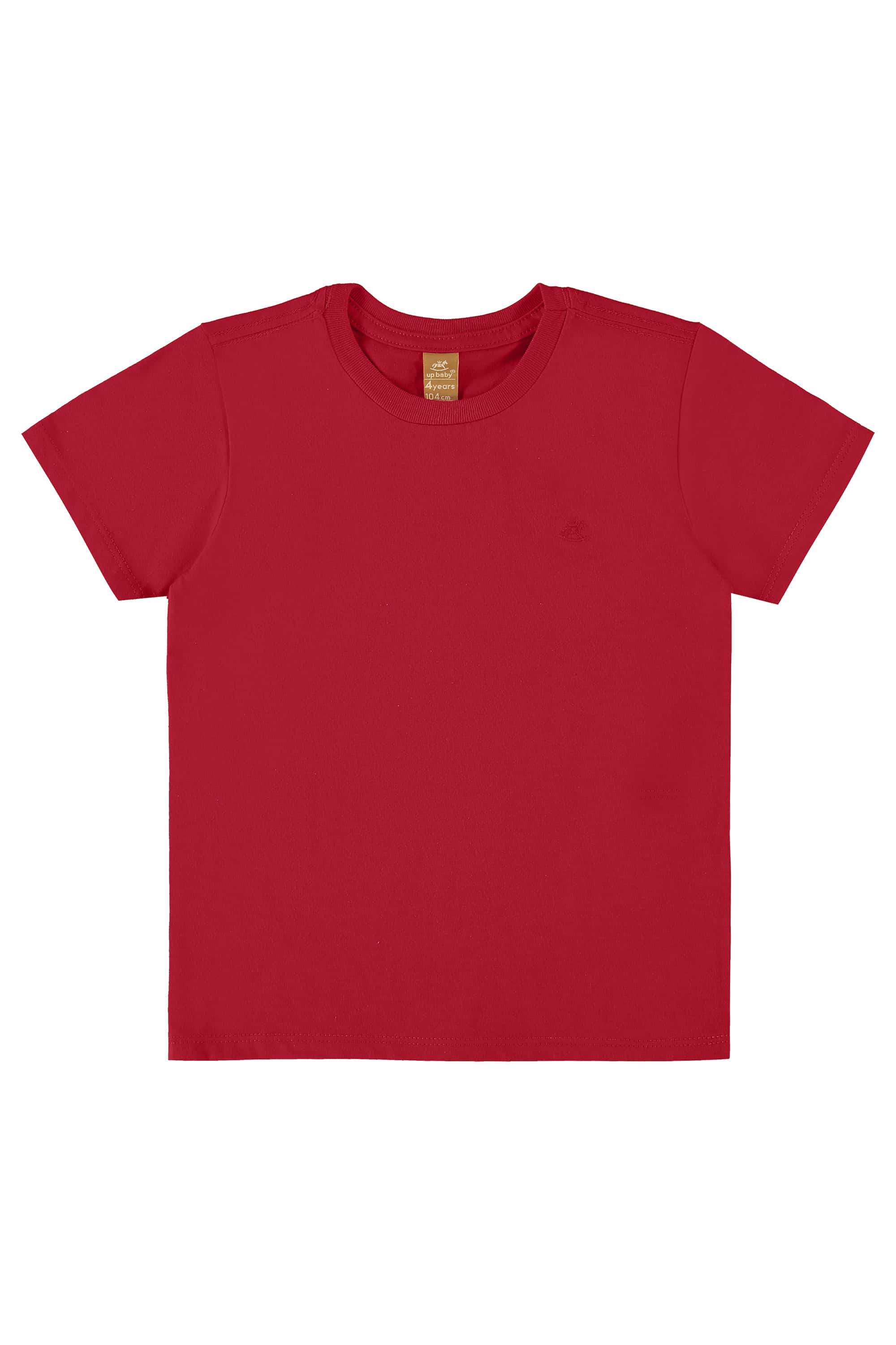Camiseta Infantil para Menino em Meia Malha (Vermelho) Up Baby