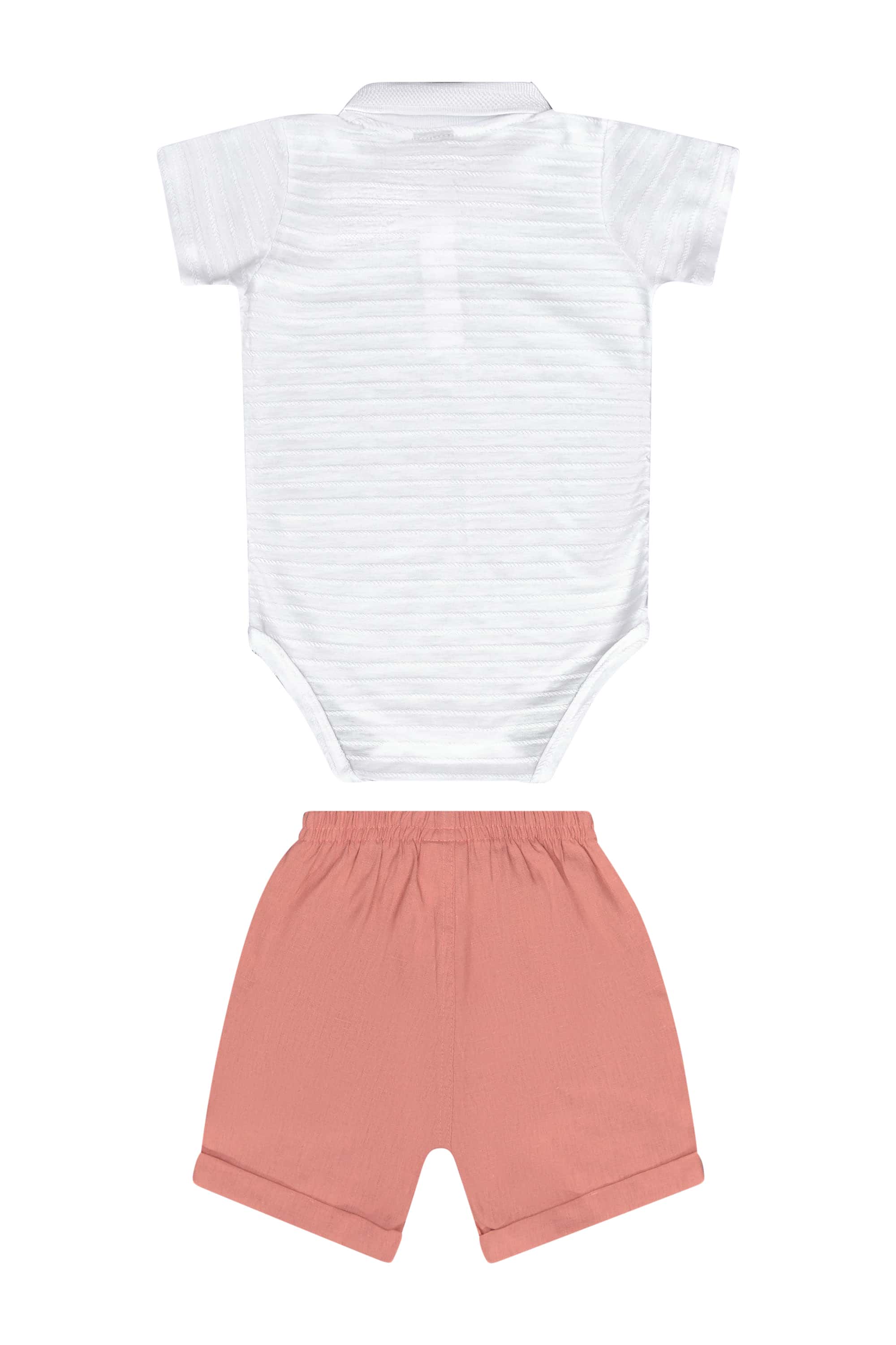 Conjunto Bebê Menino com Body e Bermuda (Branco) Guloseima - Imagem 5
