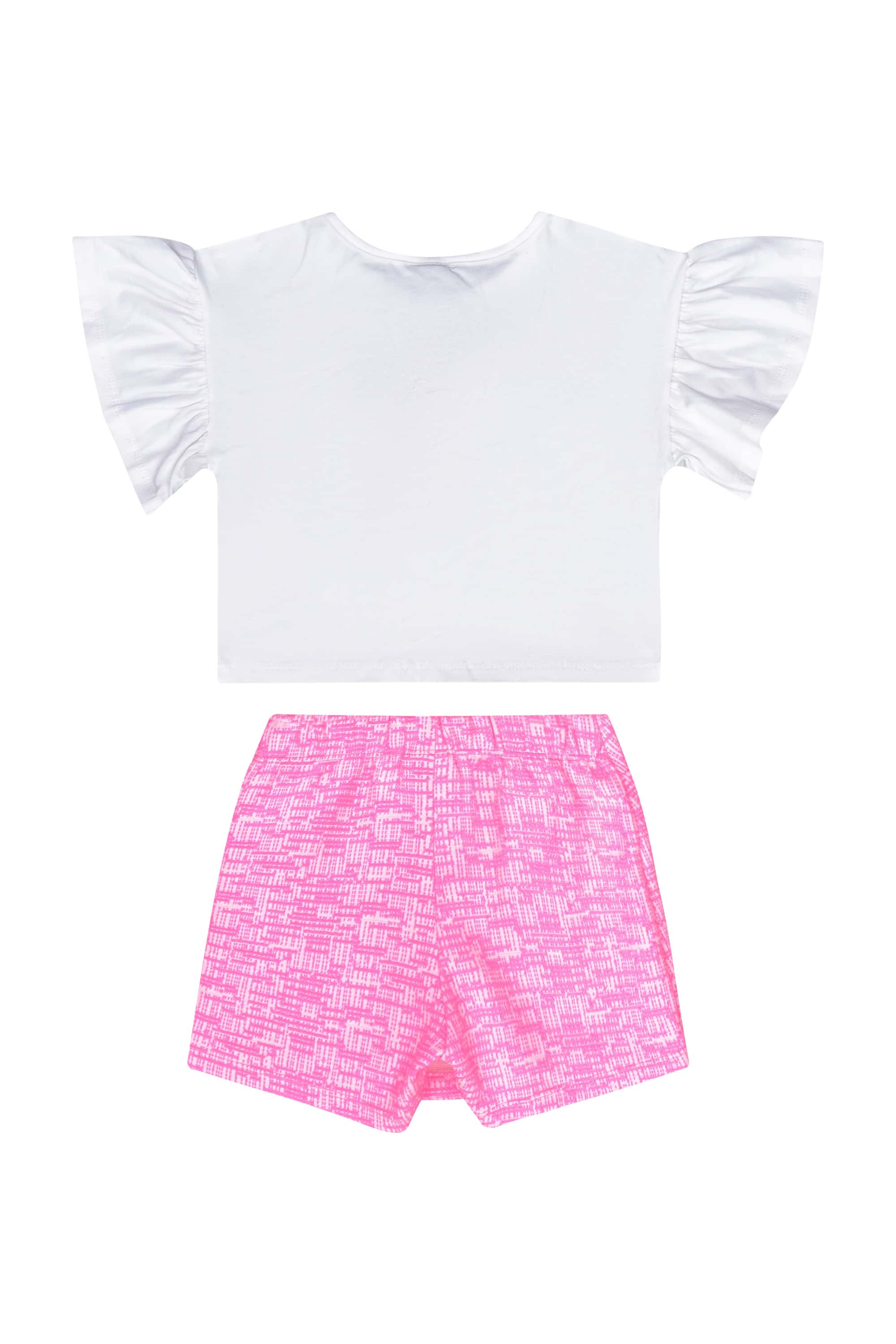 Conjunto Blusa e Short-Saia Infantil para Menina (Branco) Guloseima - Imagem 17